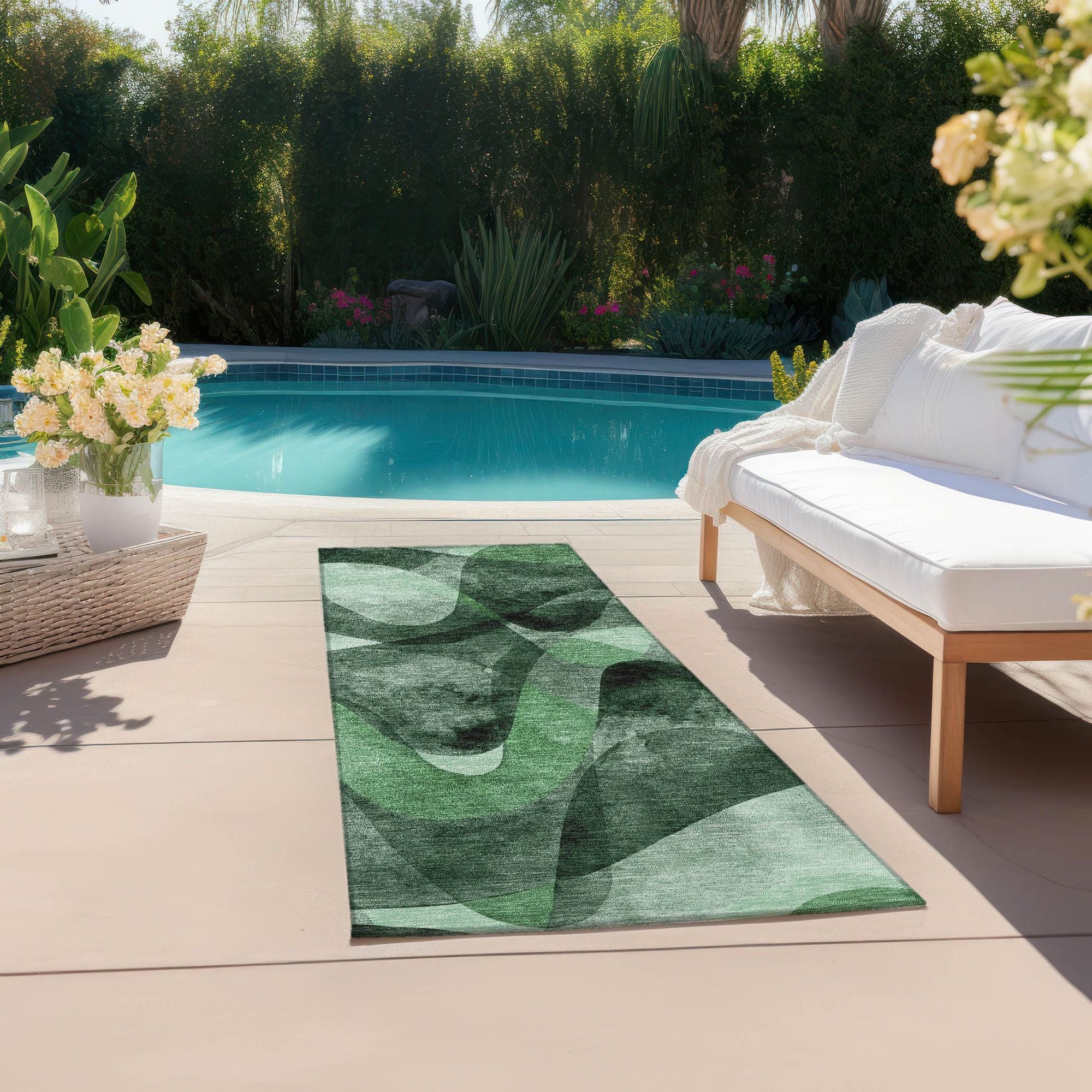Machine Made ACN536 Fern Green Rugs