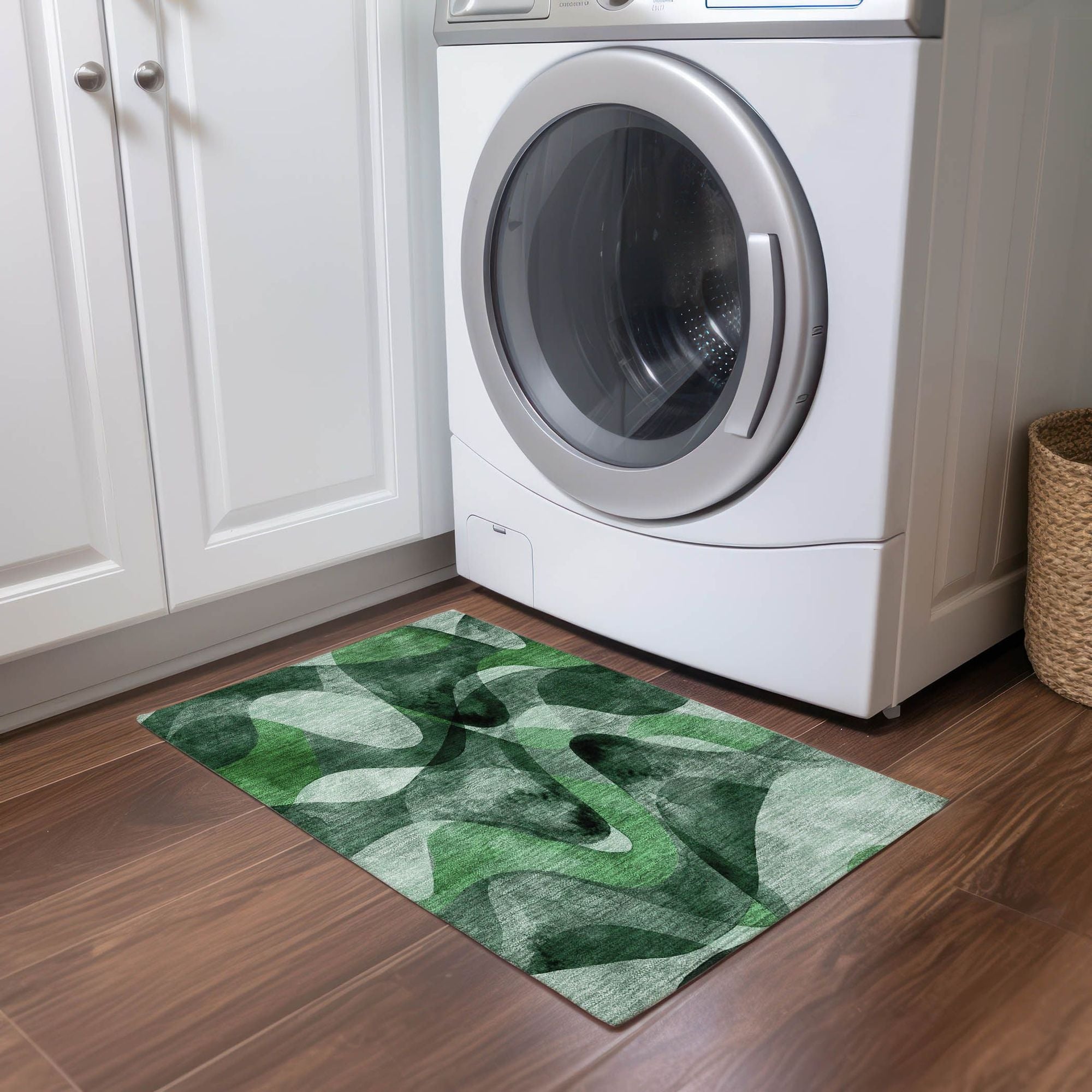Machine Made ACN536 Fern Green Rugs