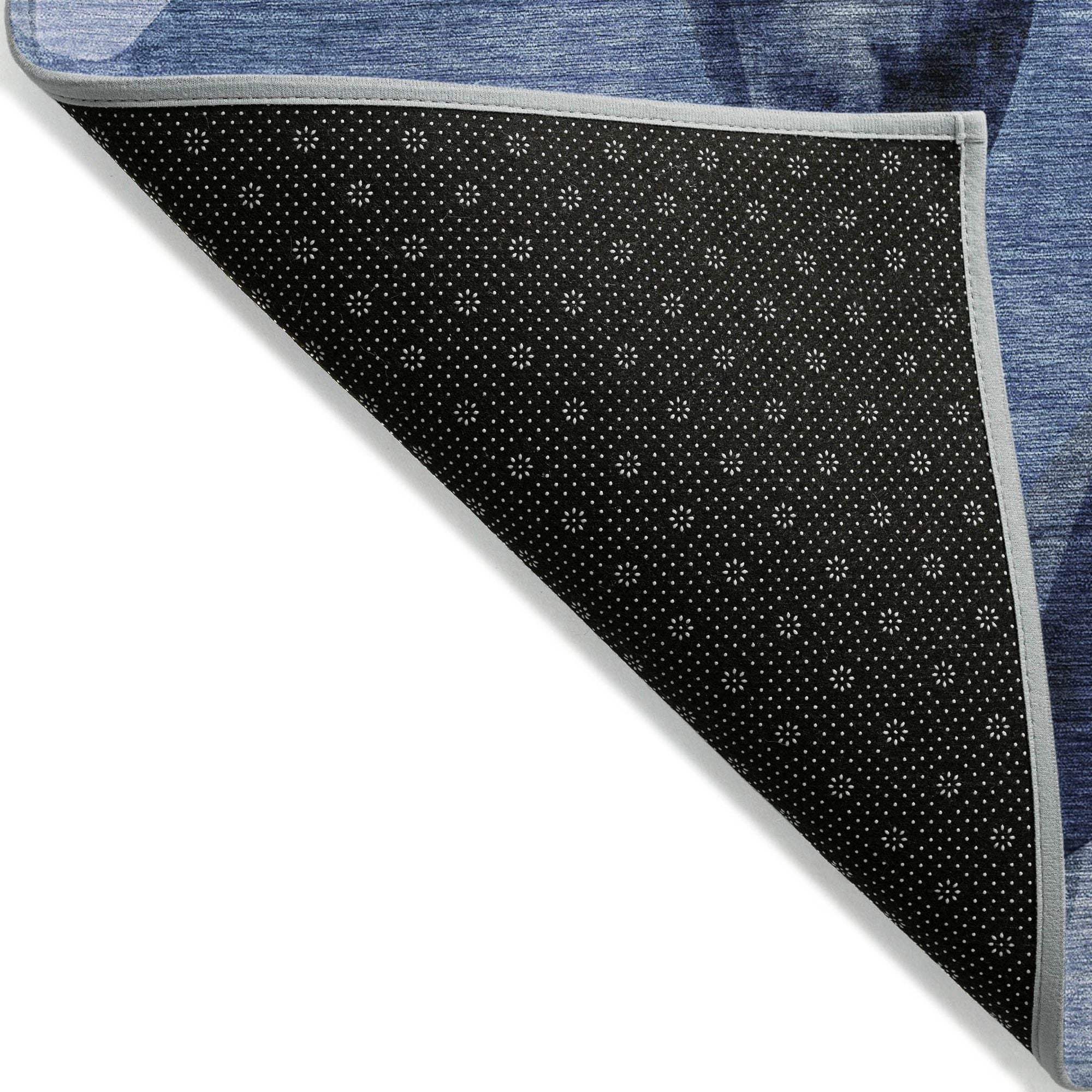 Machine Made ACN536 Navy Blue Rugs