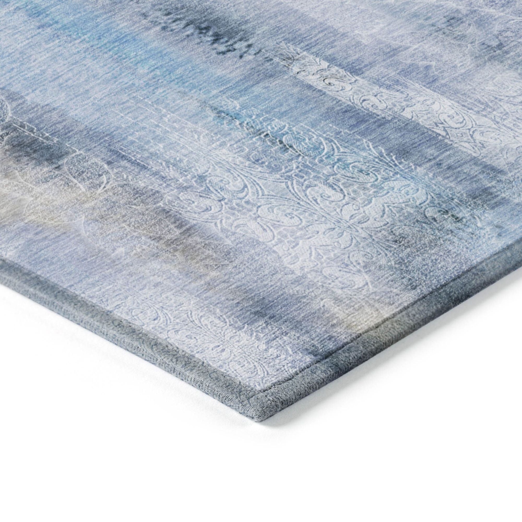 Machine Made ACN537 Blue Rugs