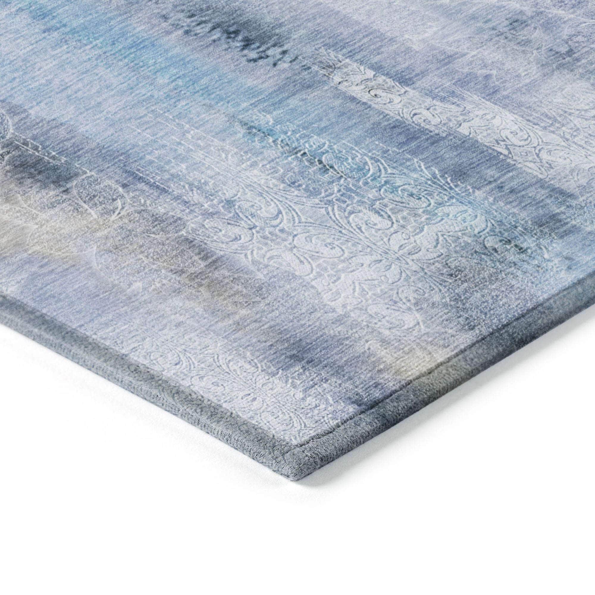 Machine Made ACN537 Blue Rugs