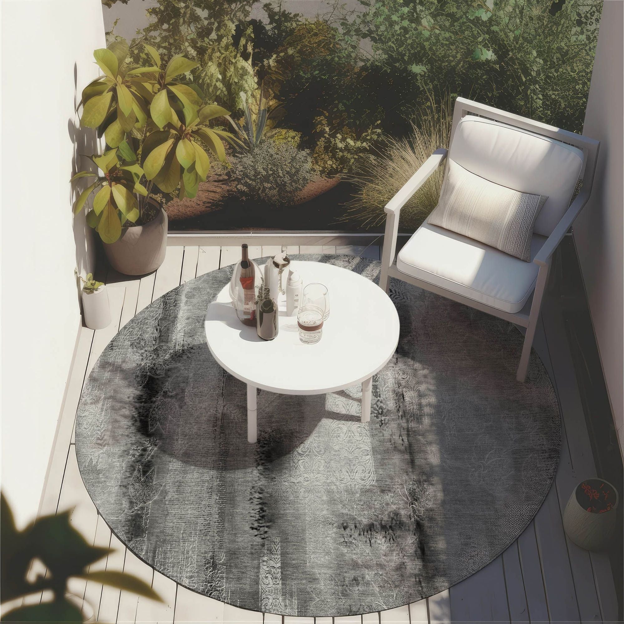 Machine Made ACN537 Gray Rugs