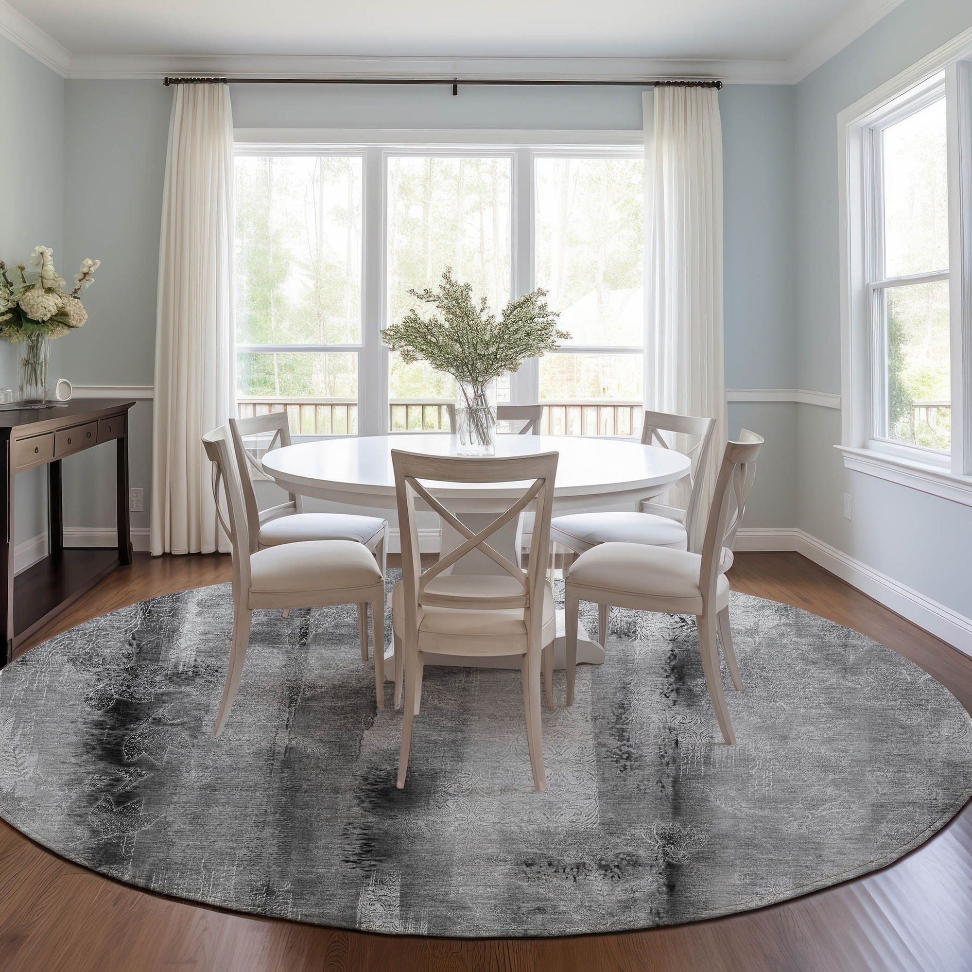 Machine Made ACN537 Gray Rugs