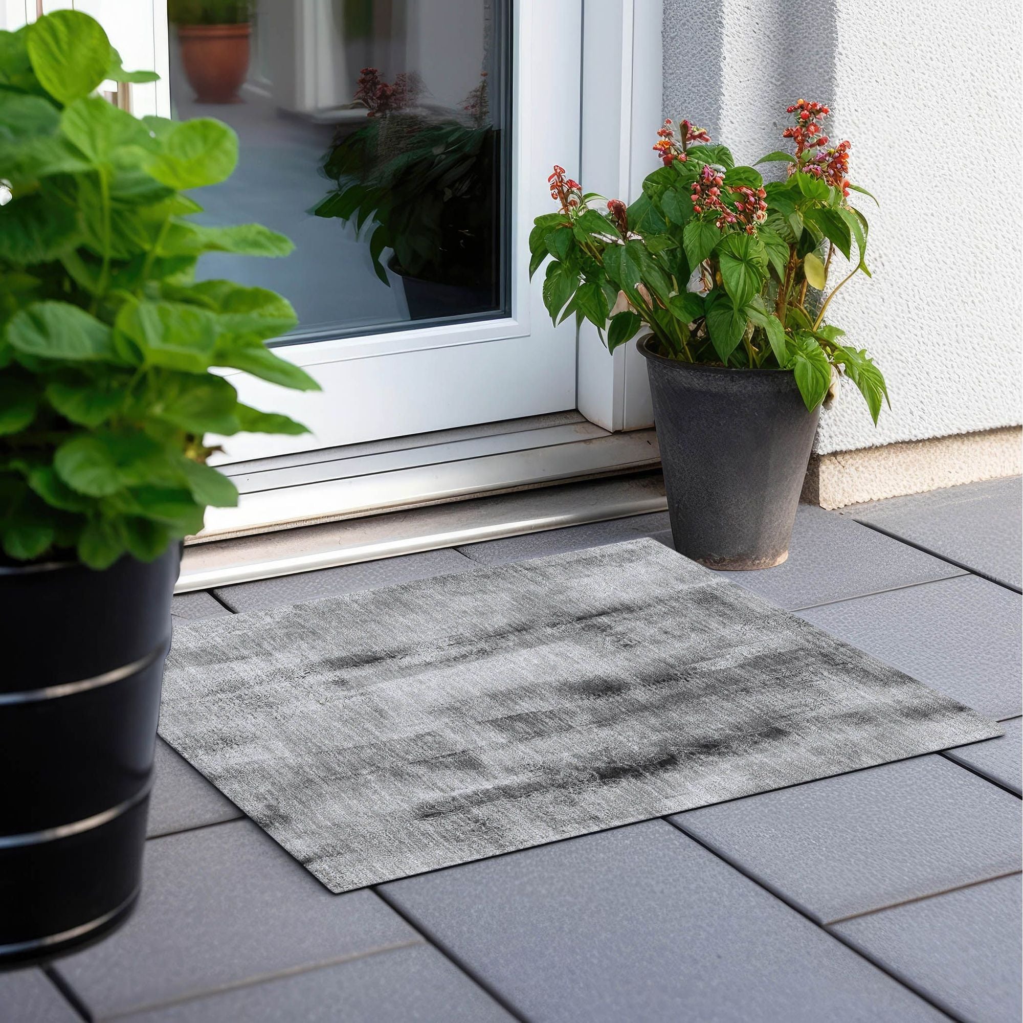 Machine Made ACN537 Gray Rugs