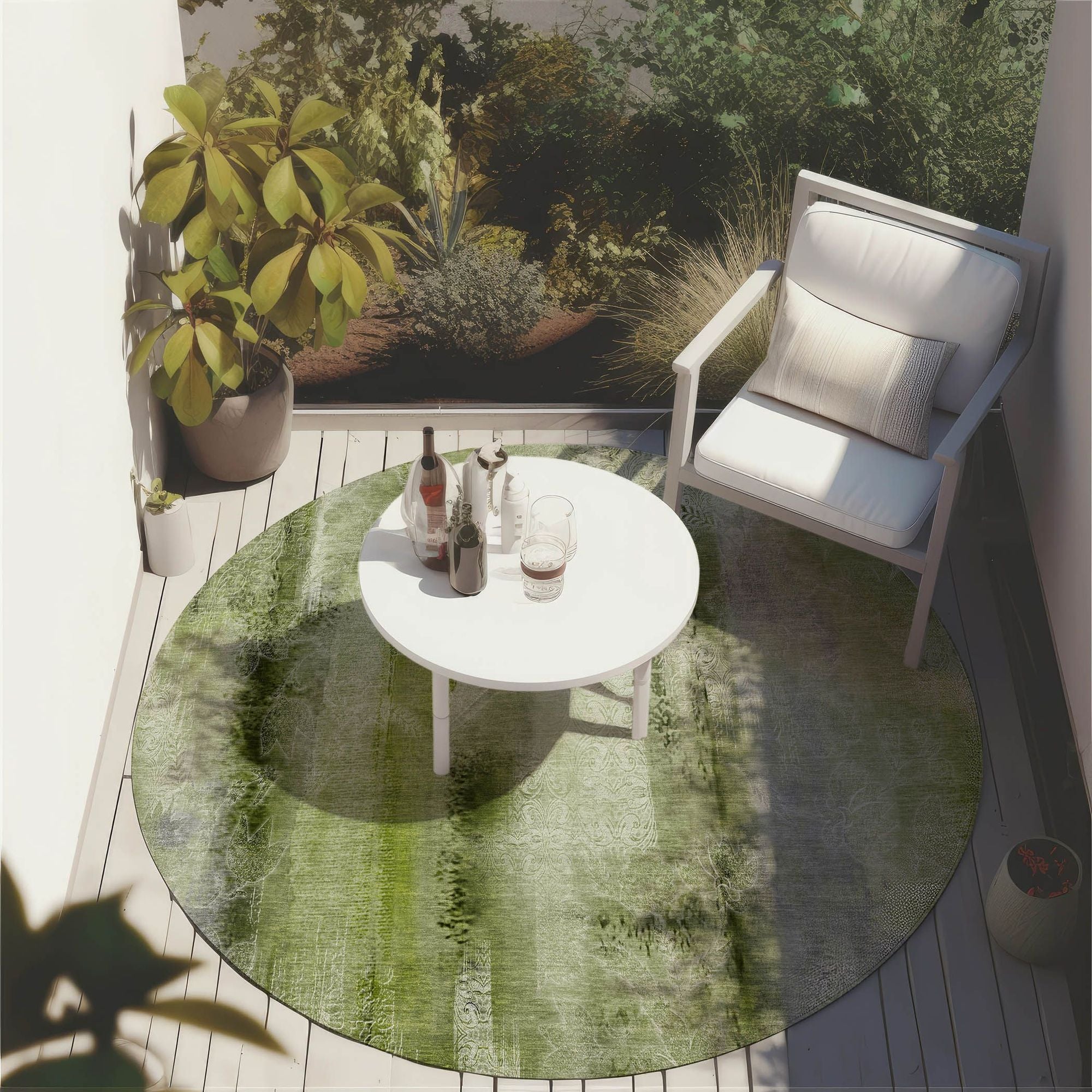 Machine Made ACN537 Sage Green Rugs