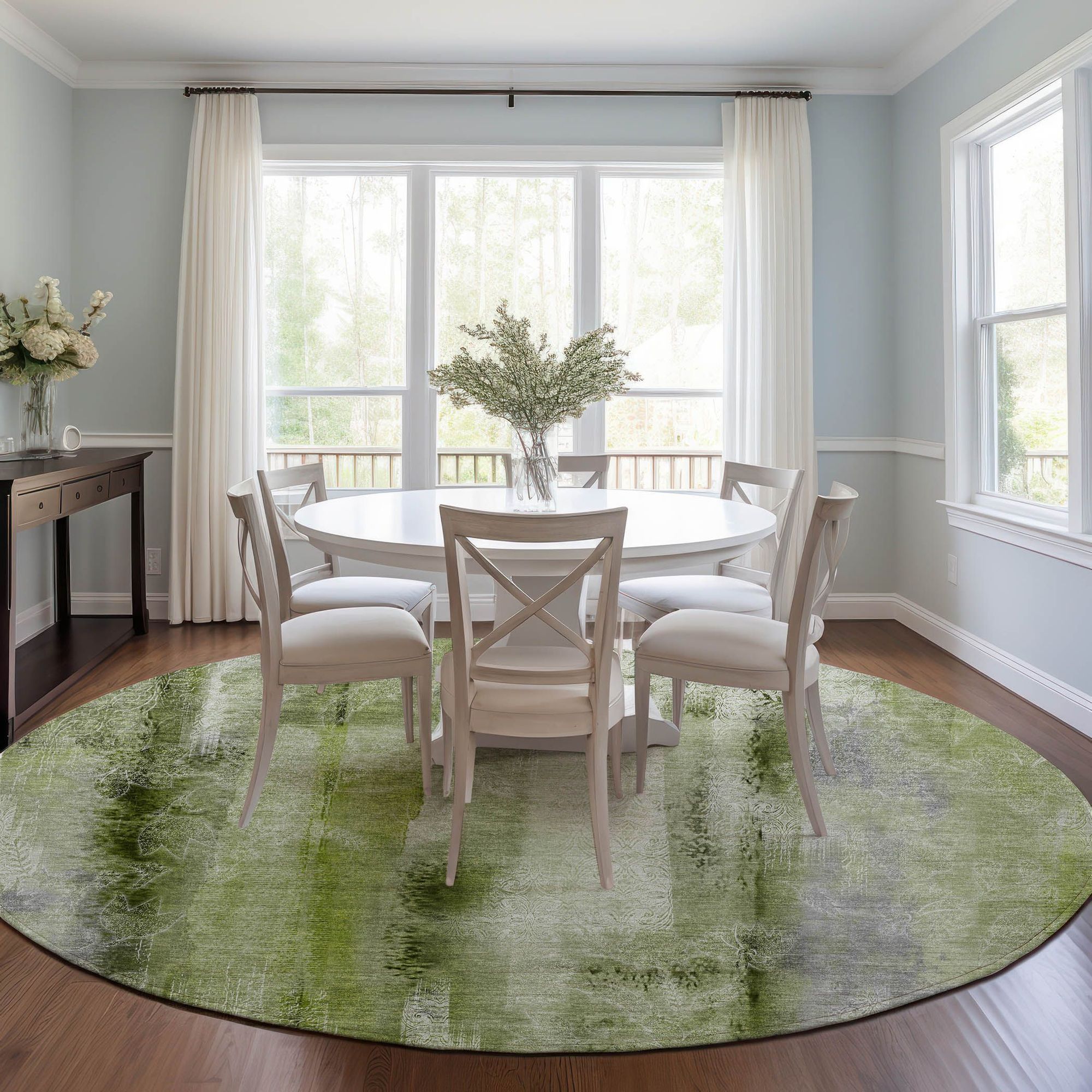 Machine Made ACN537 Sage Green Rugs