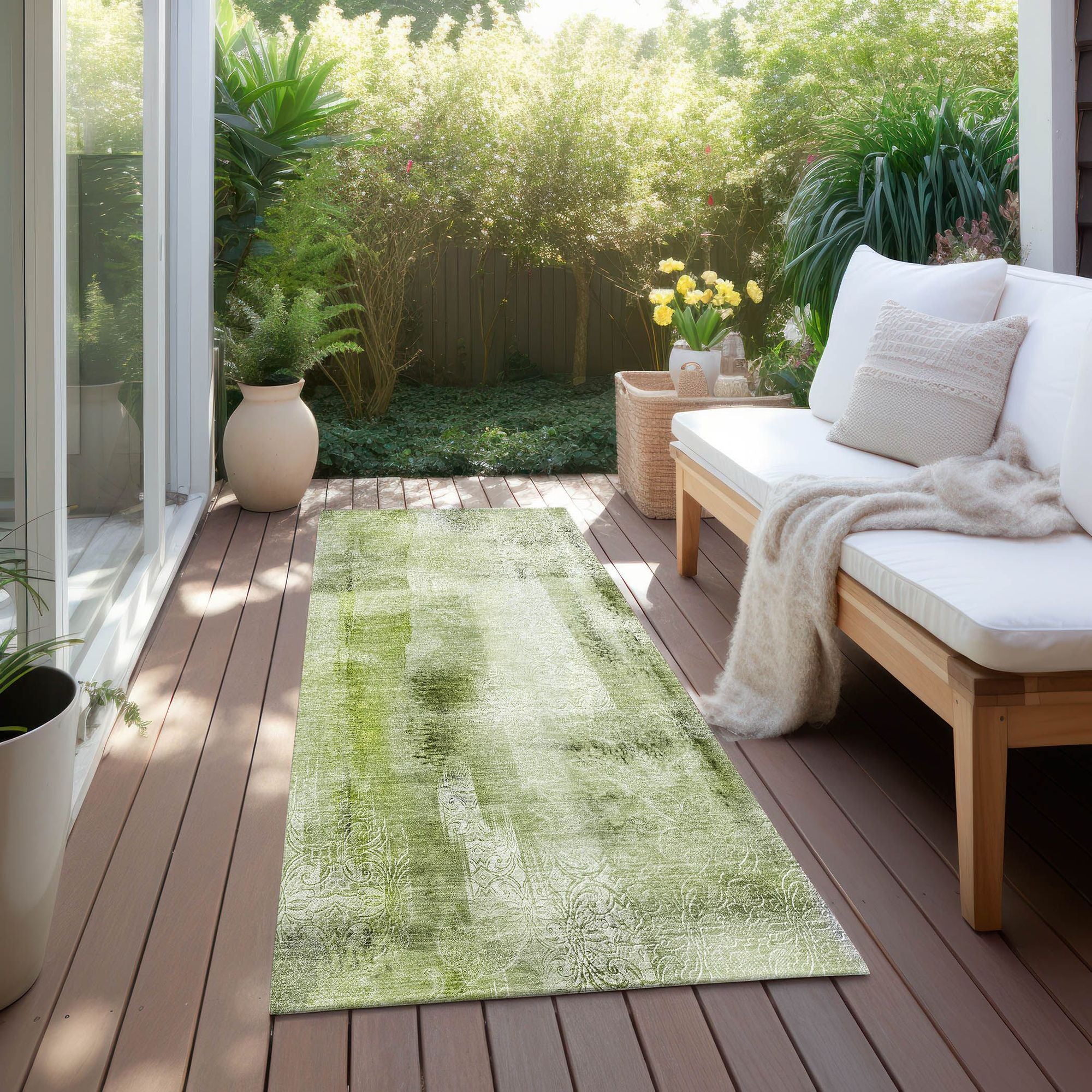 Machine Made ACN537 Sage Green Rugs