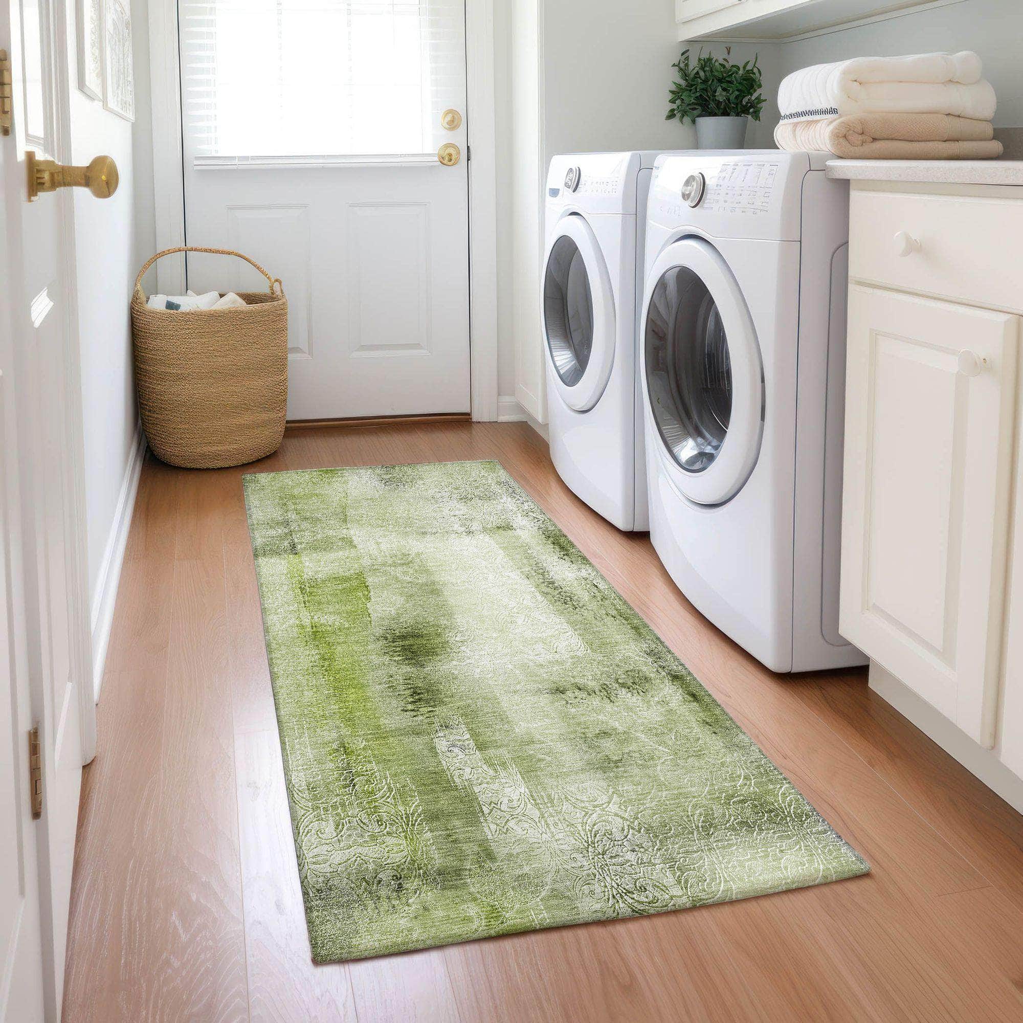 Machine Made ACN537 Sage Green Rugs
