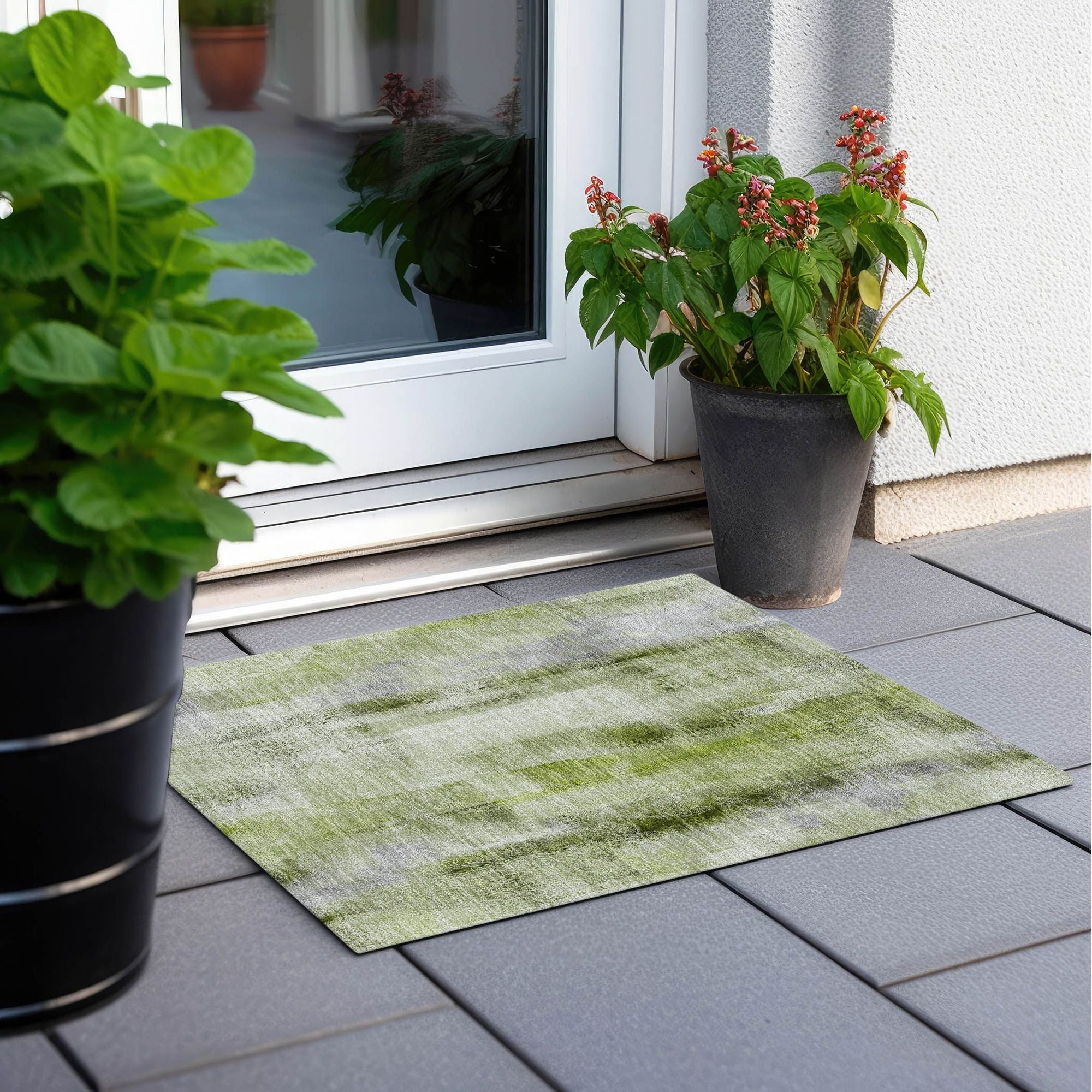 Machine Made ACN537 Sage Green Rugs