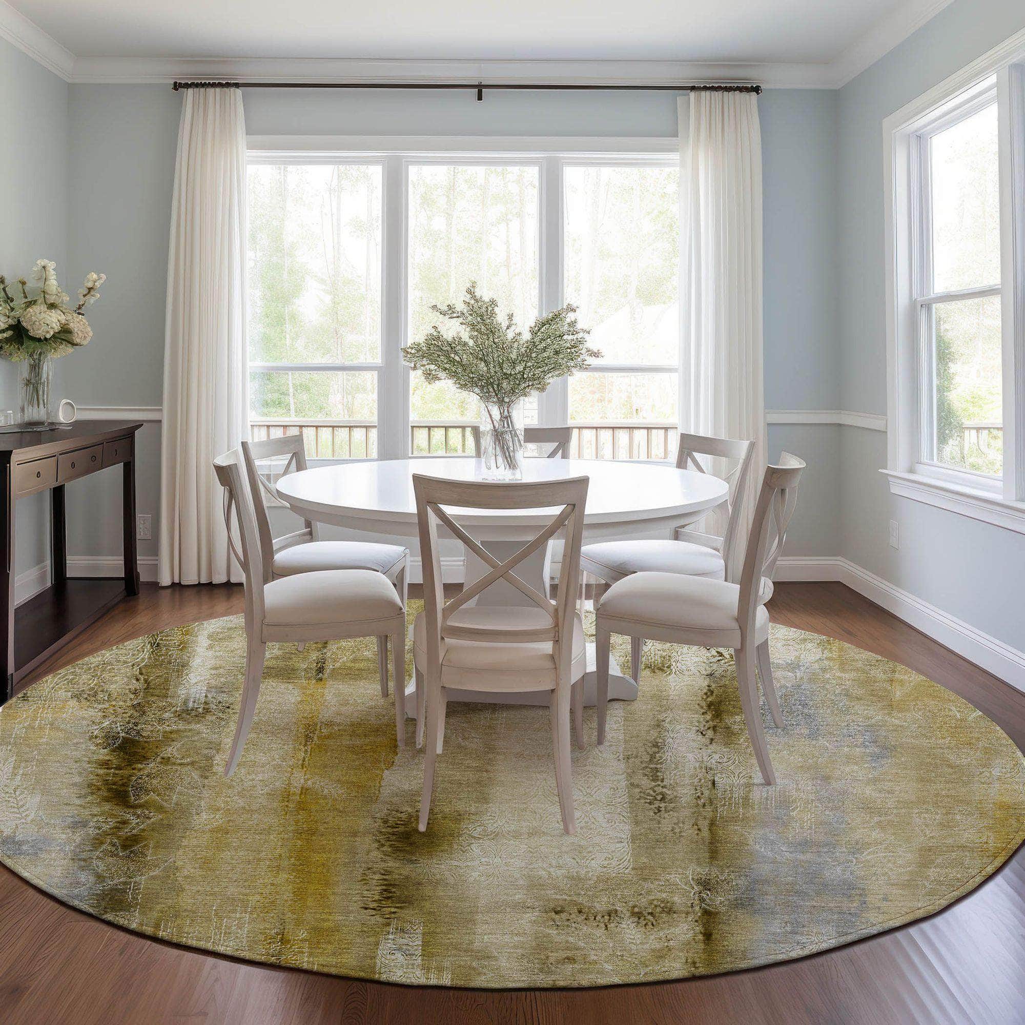 Machine Made ACN537 Taupe Brown Rugs