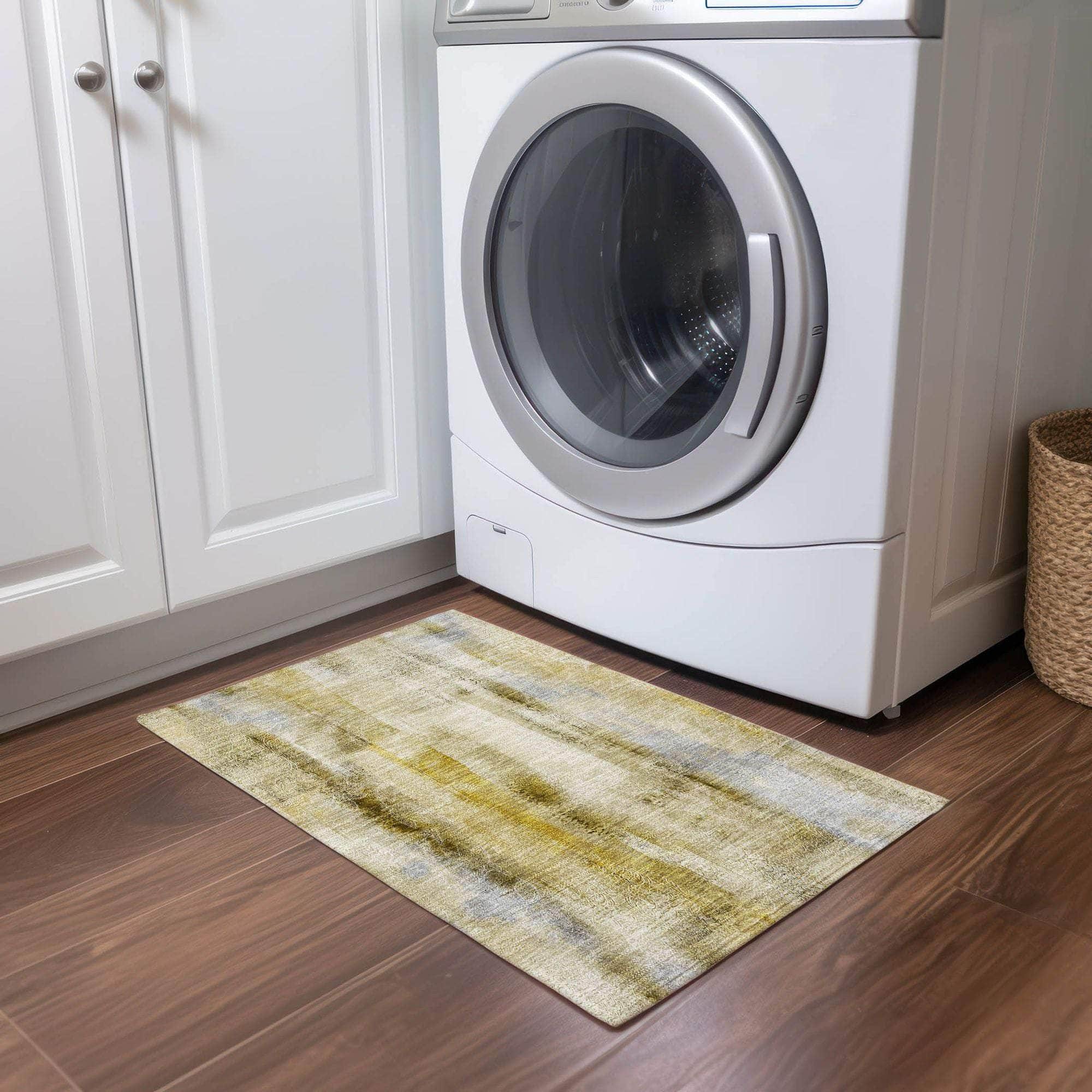 Machine Made ACN537 Taupe Brown Rugs