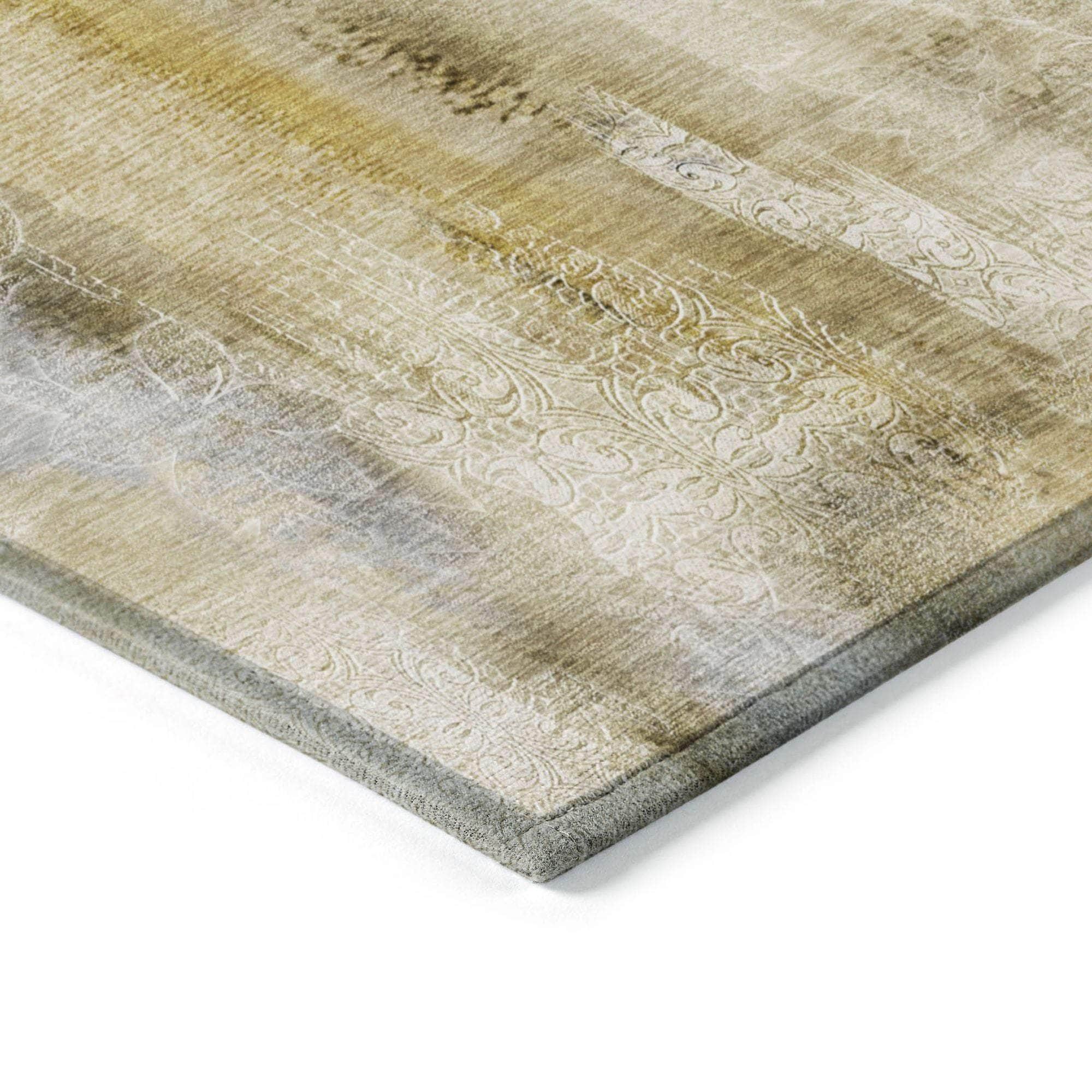 Machine Made ACN537 Taupe Brown Rugs