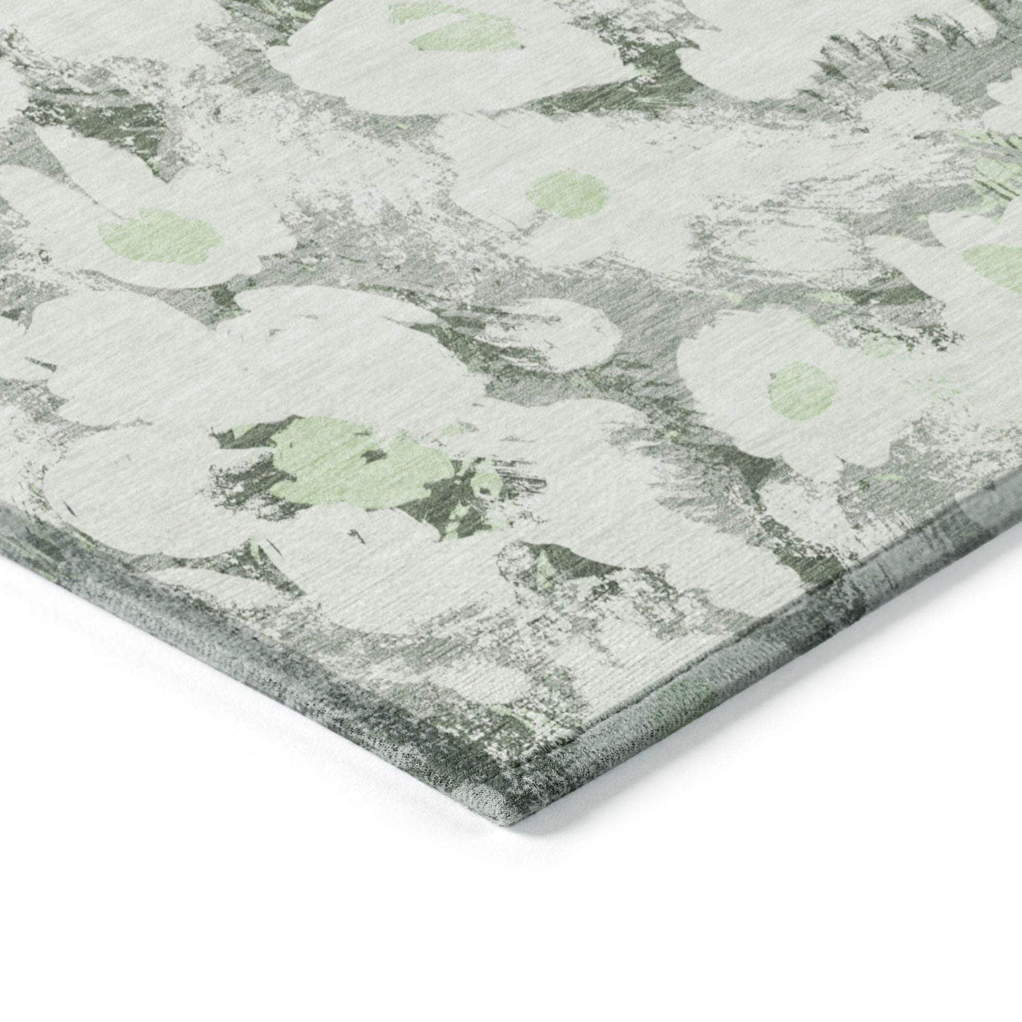 Machine Made ACN538 Aloe Green Rugs