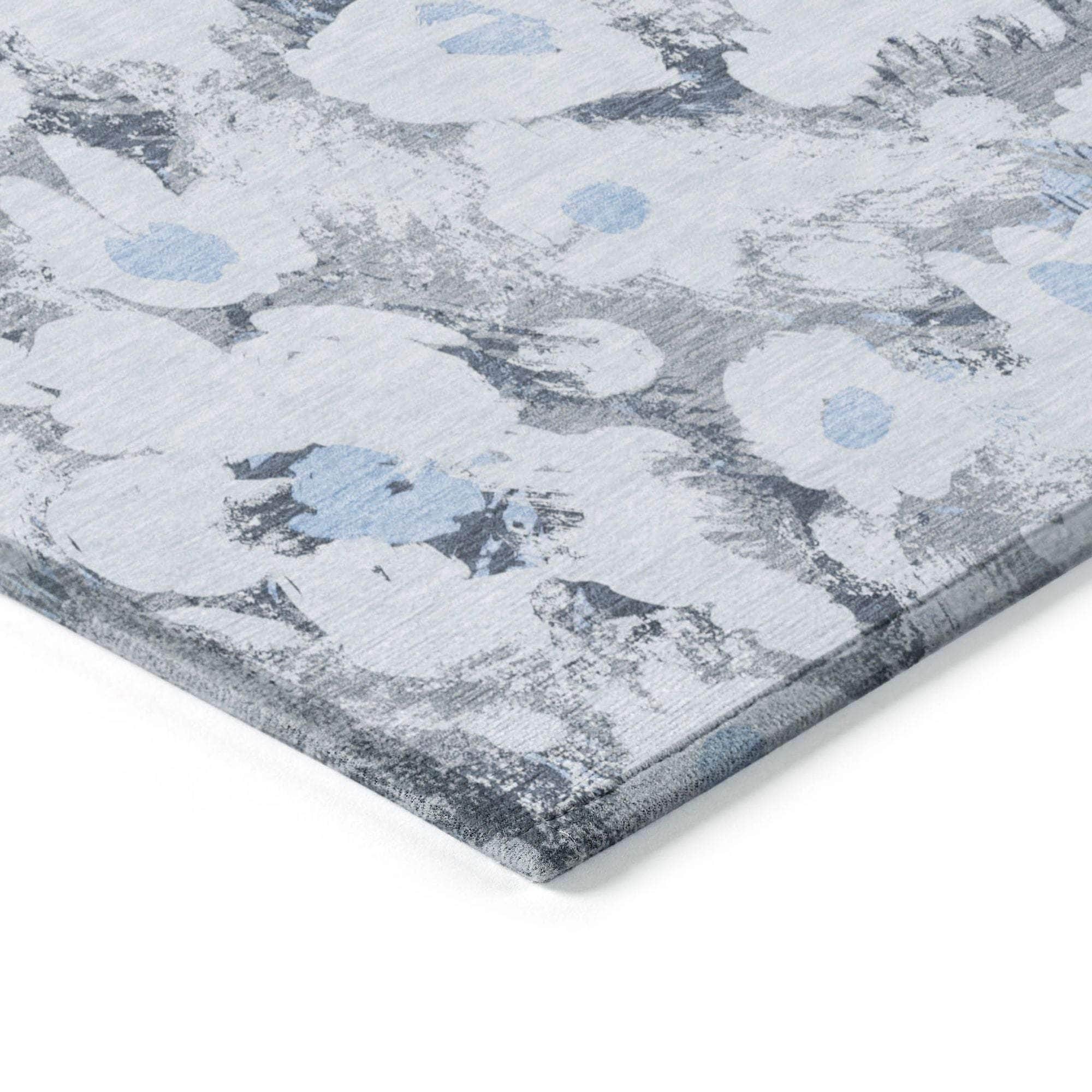 Machine Made ACN538 Denim Blue Rugs