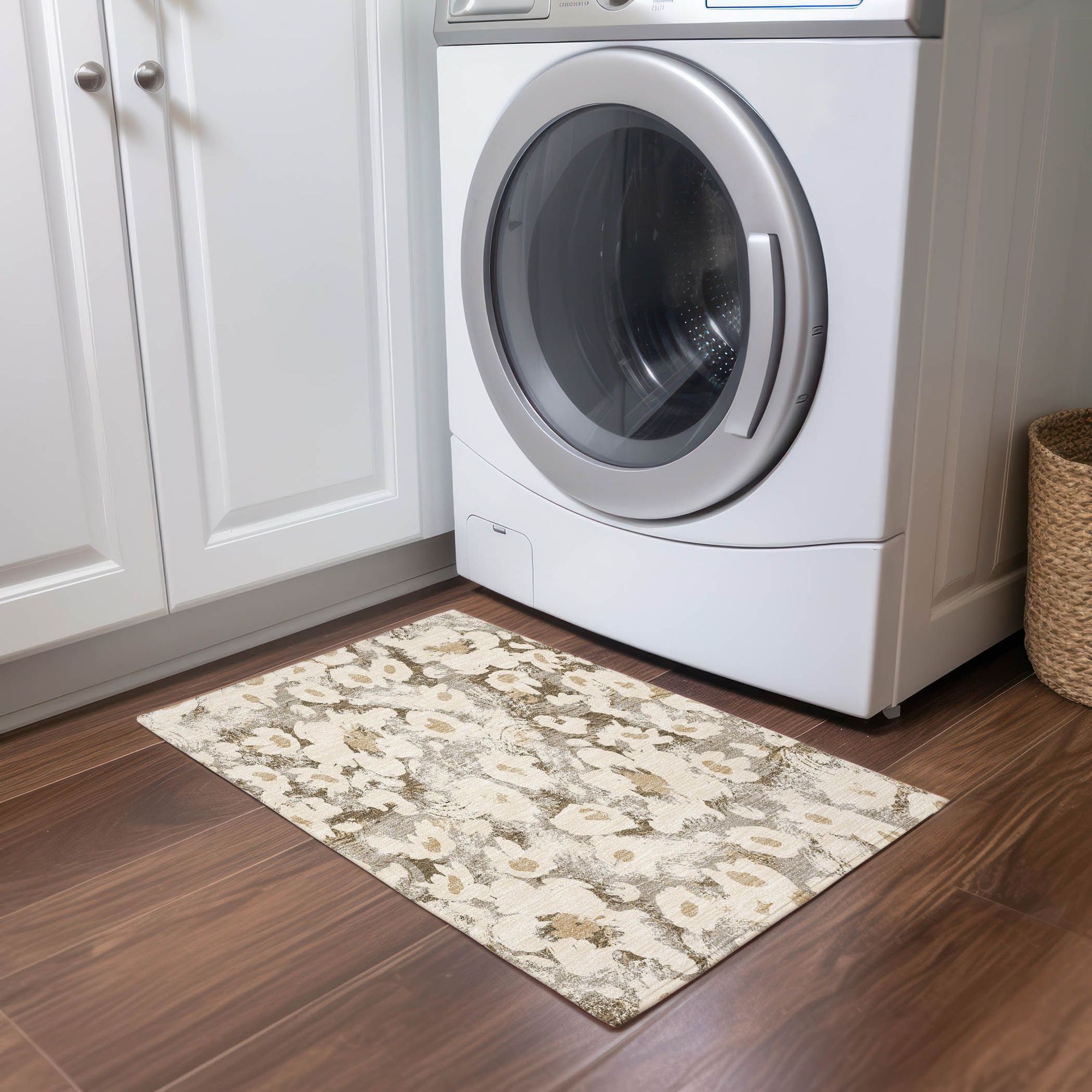 Machine Made ACN538 Khaki Brown Rugs
