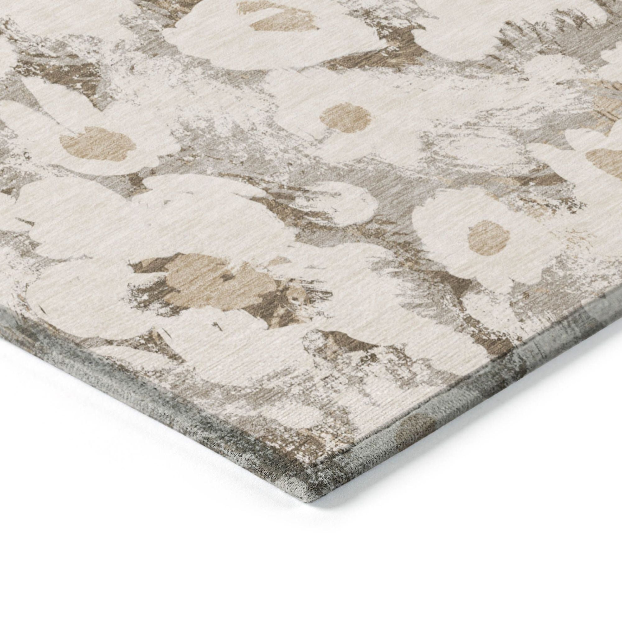 Machine Made ACN538 Khaki Brown Rugs