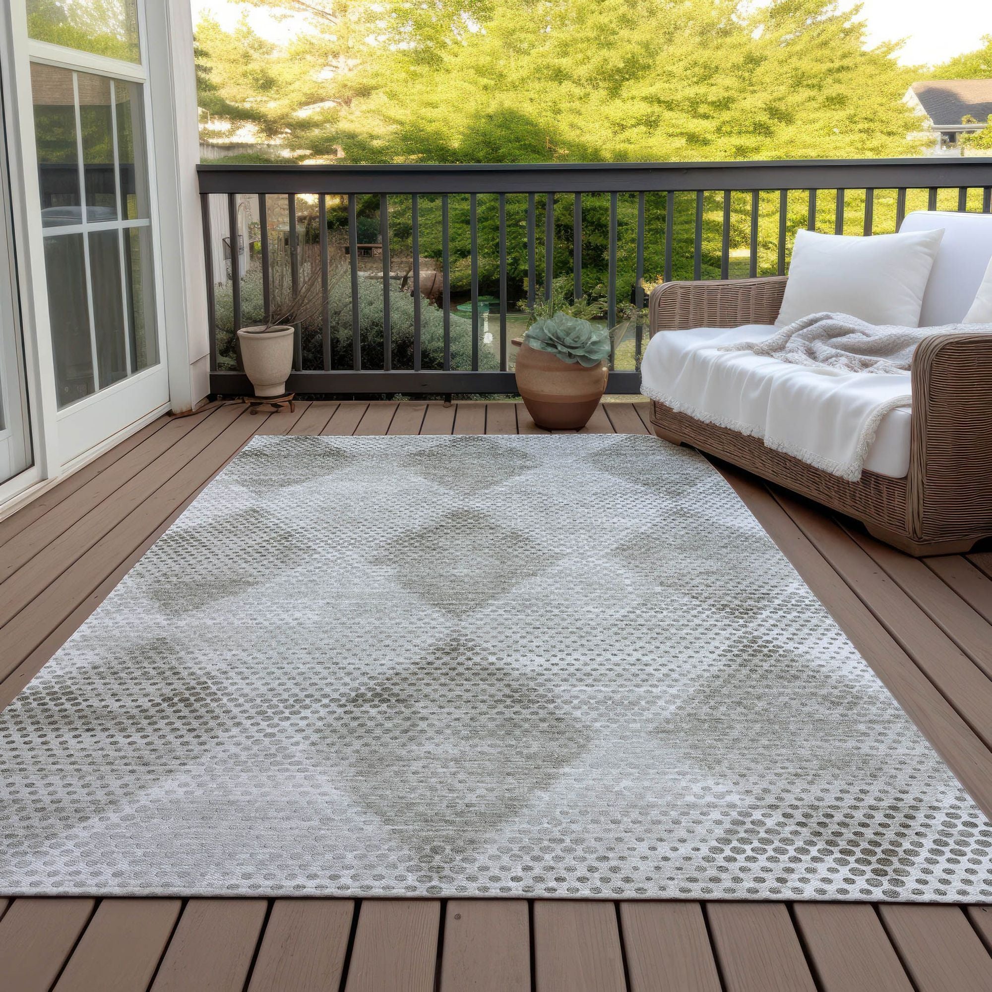 Machine Made ACN539 Gray Rugs