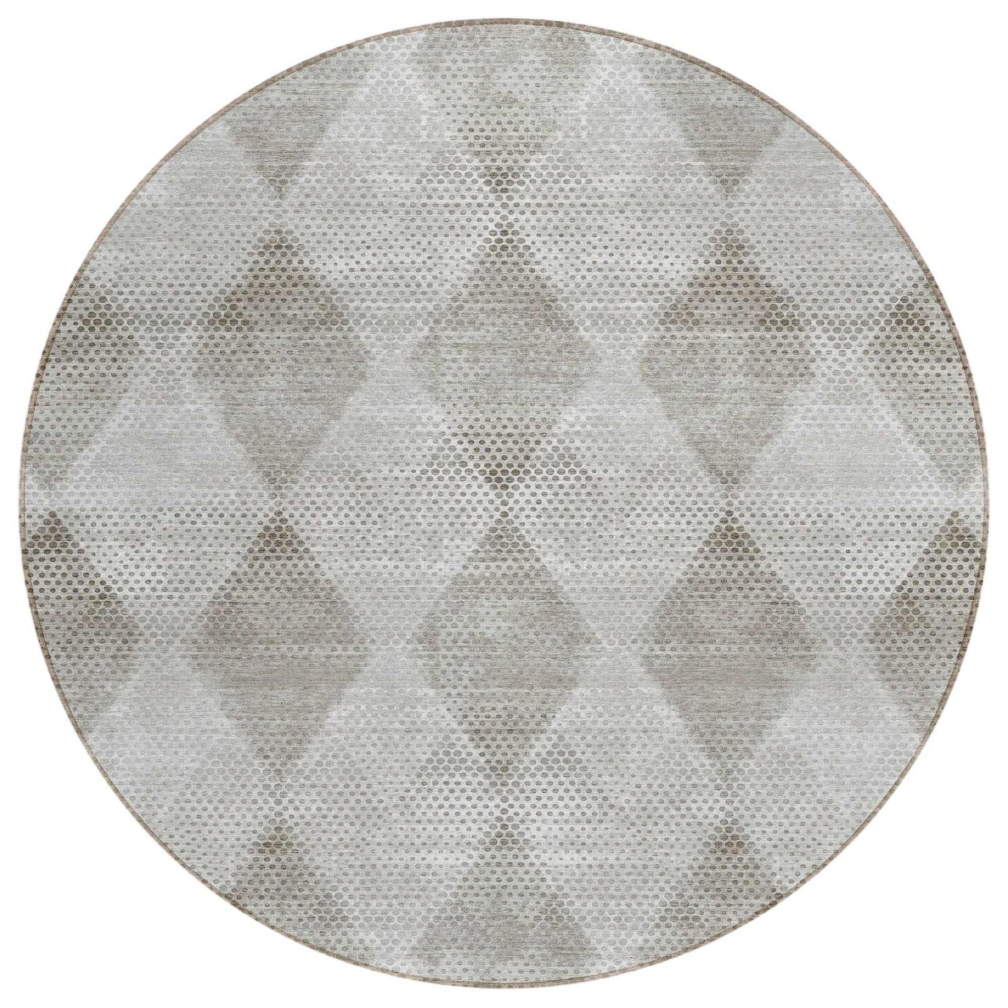 Machine Washable Gray Rug - Indoor / Outdoor - Kids / Pet Friendly Geometric Print Rug