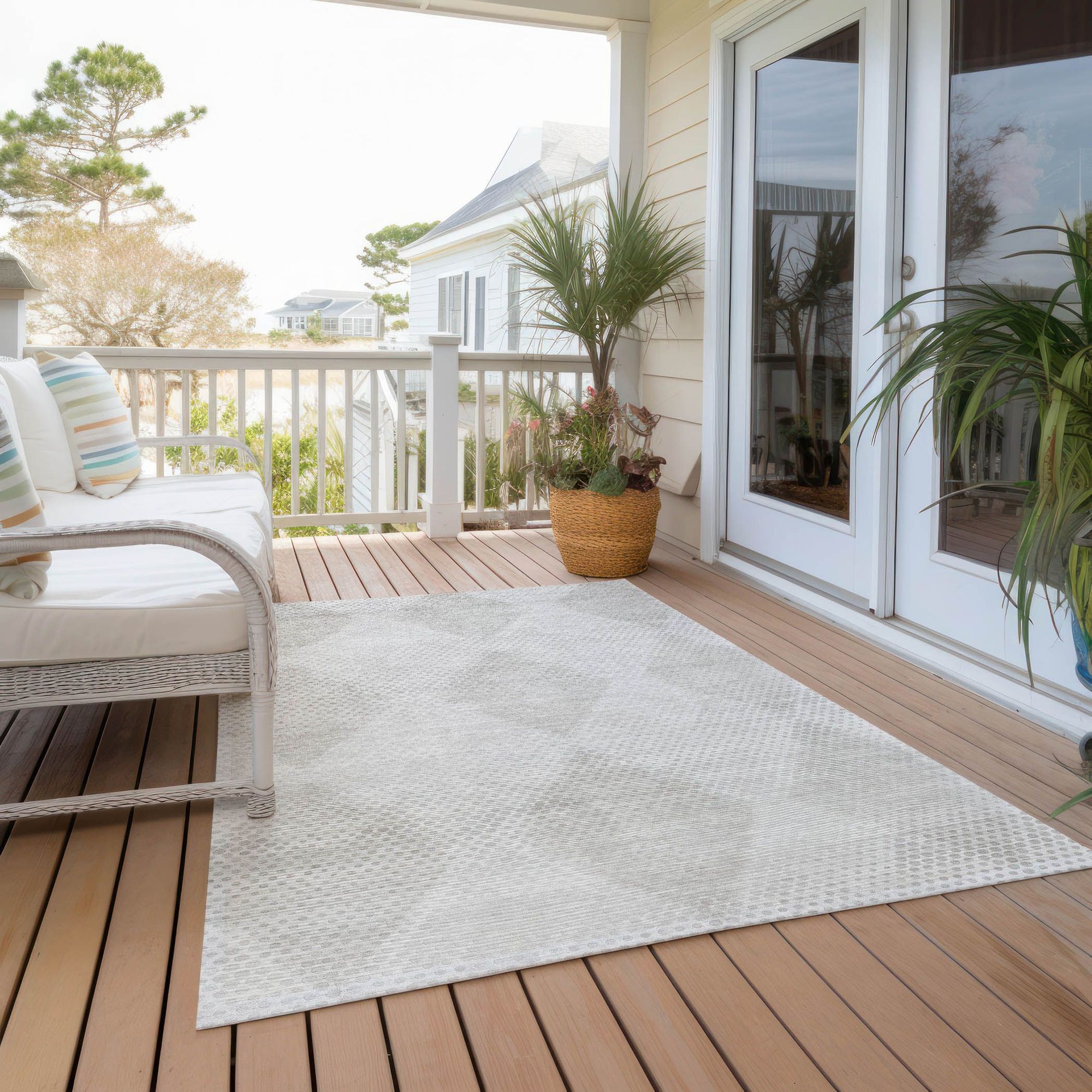 Machine Made ACN539 Ivory Rugs