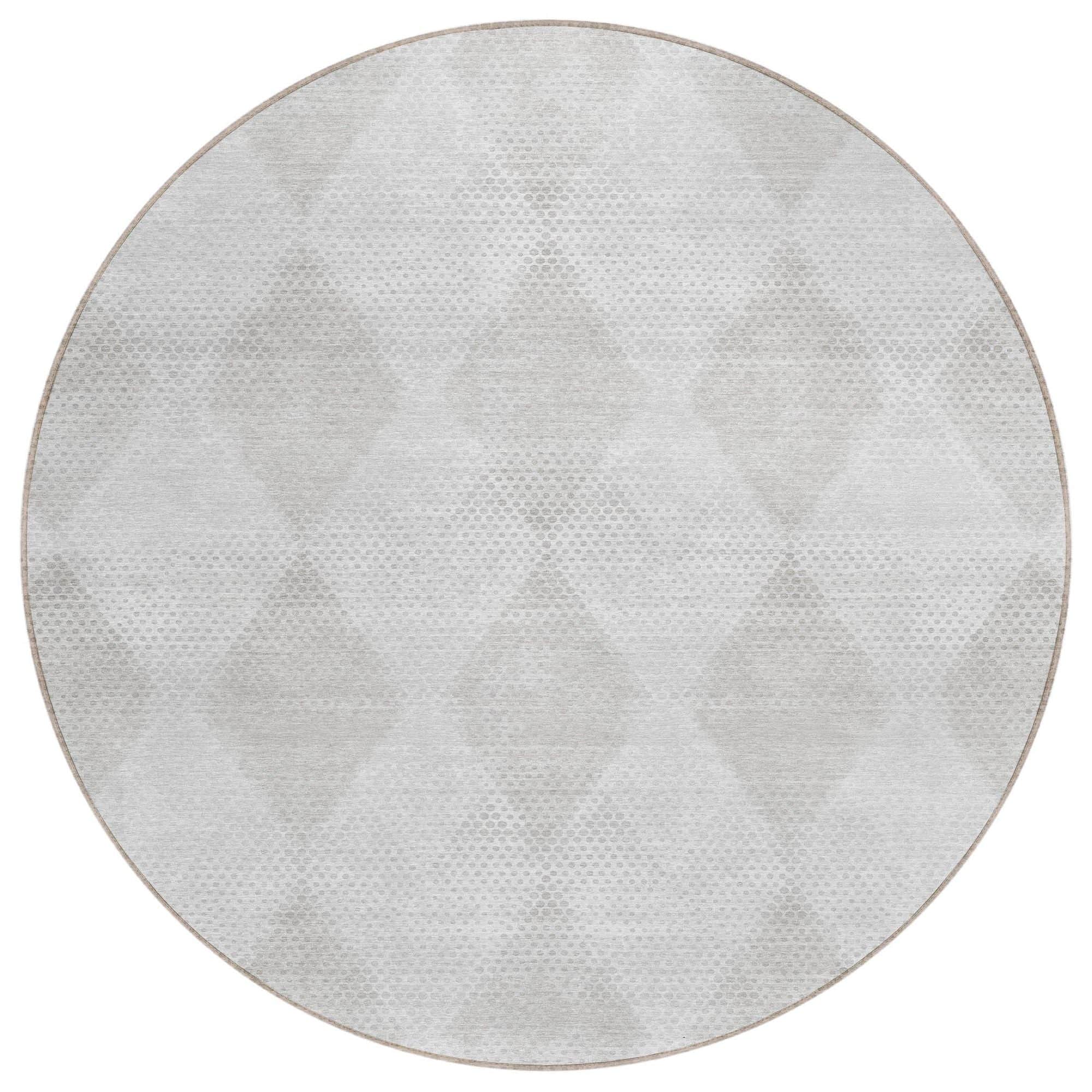 Machine Washable Ivory Rug - Indoor / Outdoor - Kids / Pet Friendly Geometric Print Rug