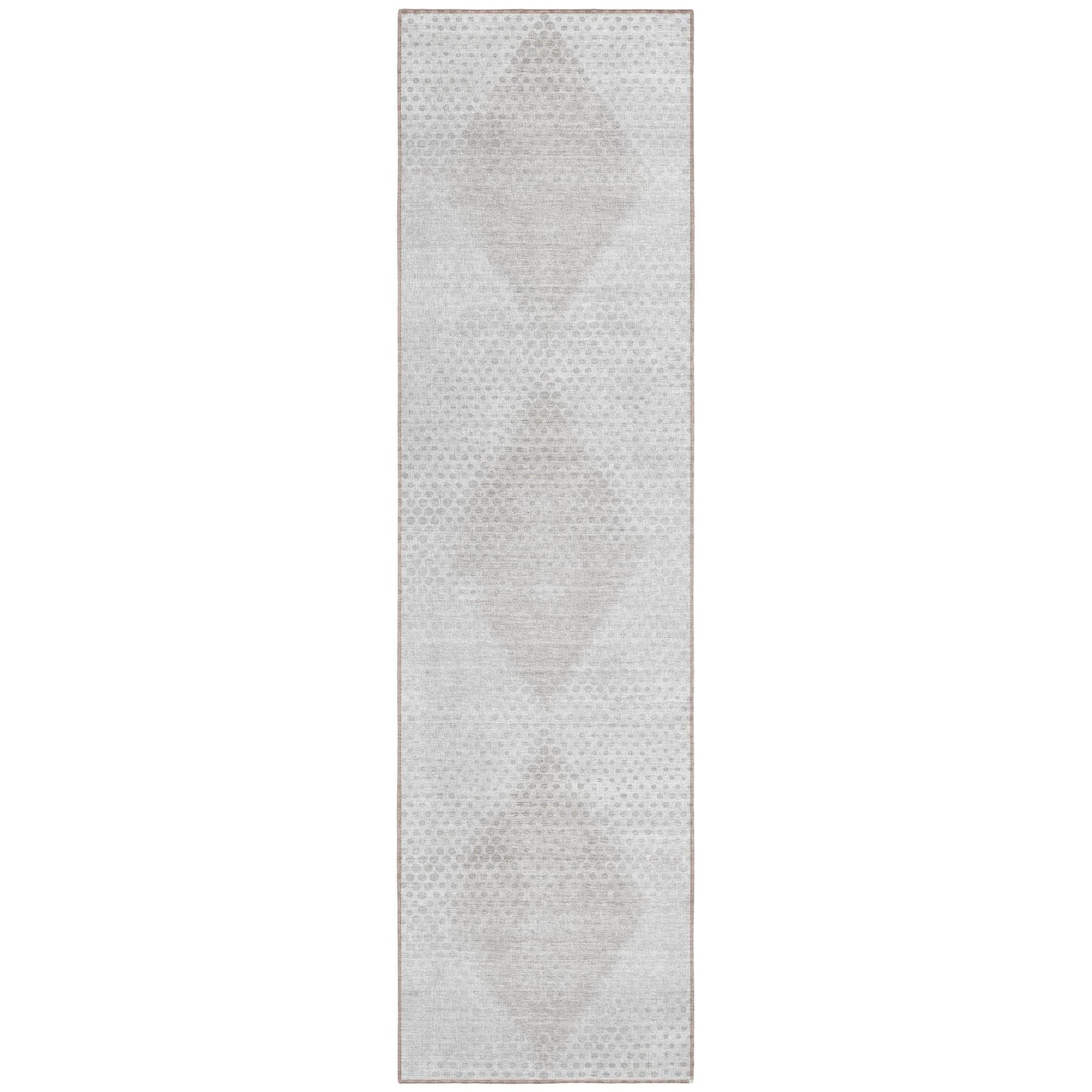 Machine Washable Ivory Rug - Indoor / Outdoor - Kids / Pet Friendly Geometric Print Rug
