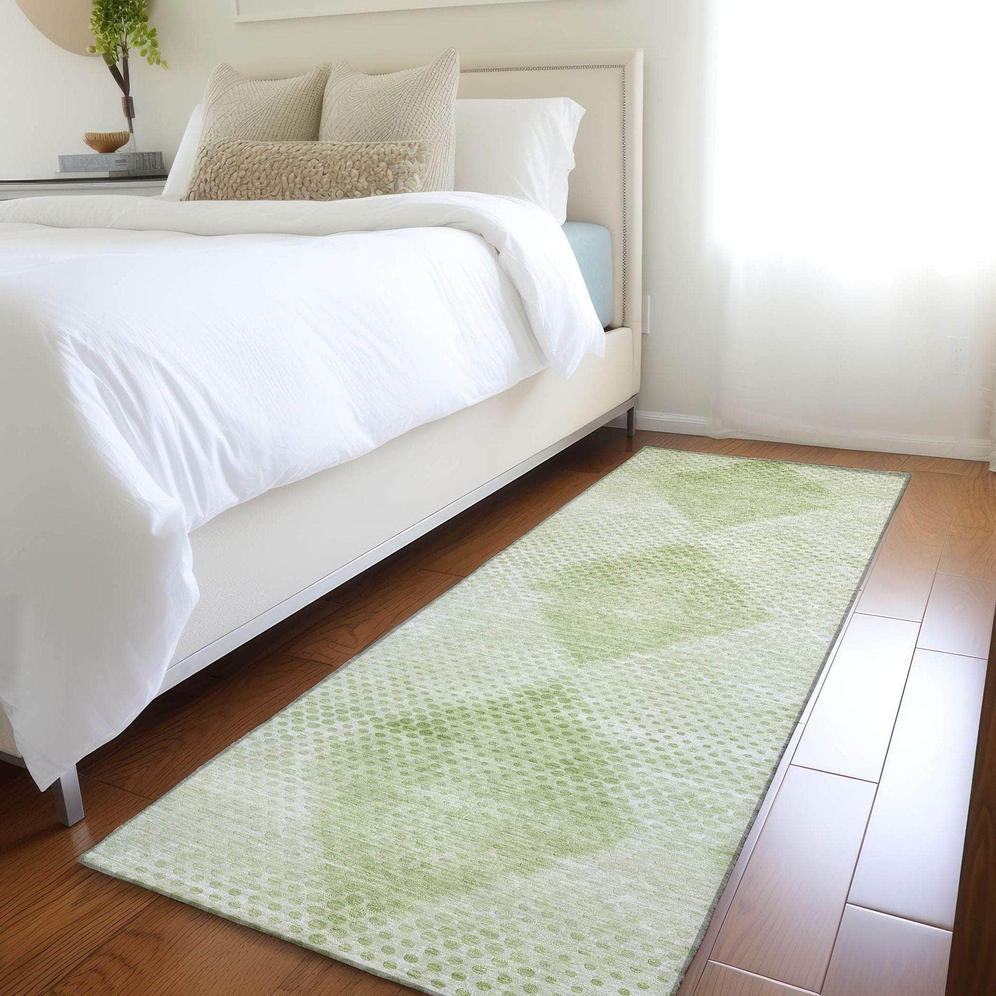 Machine Made ACN539 Mint Green Rugs
