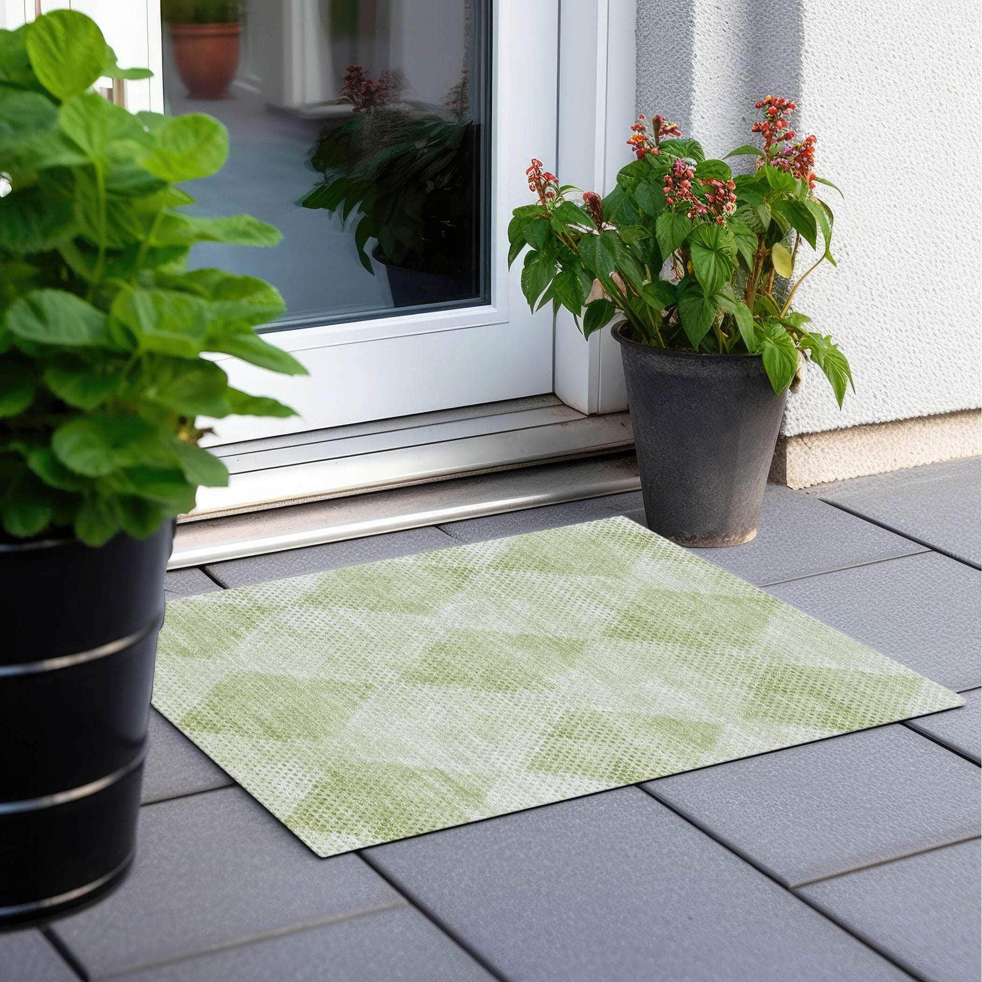 Machine Made ACN539 Mint Green Rugs
