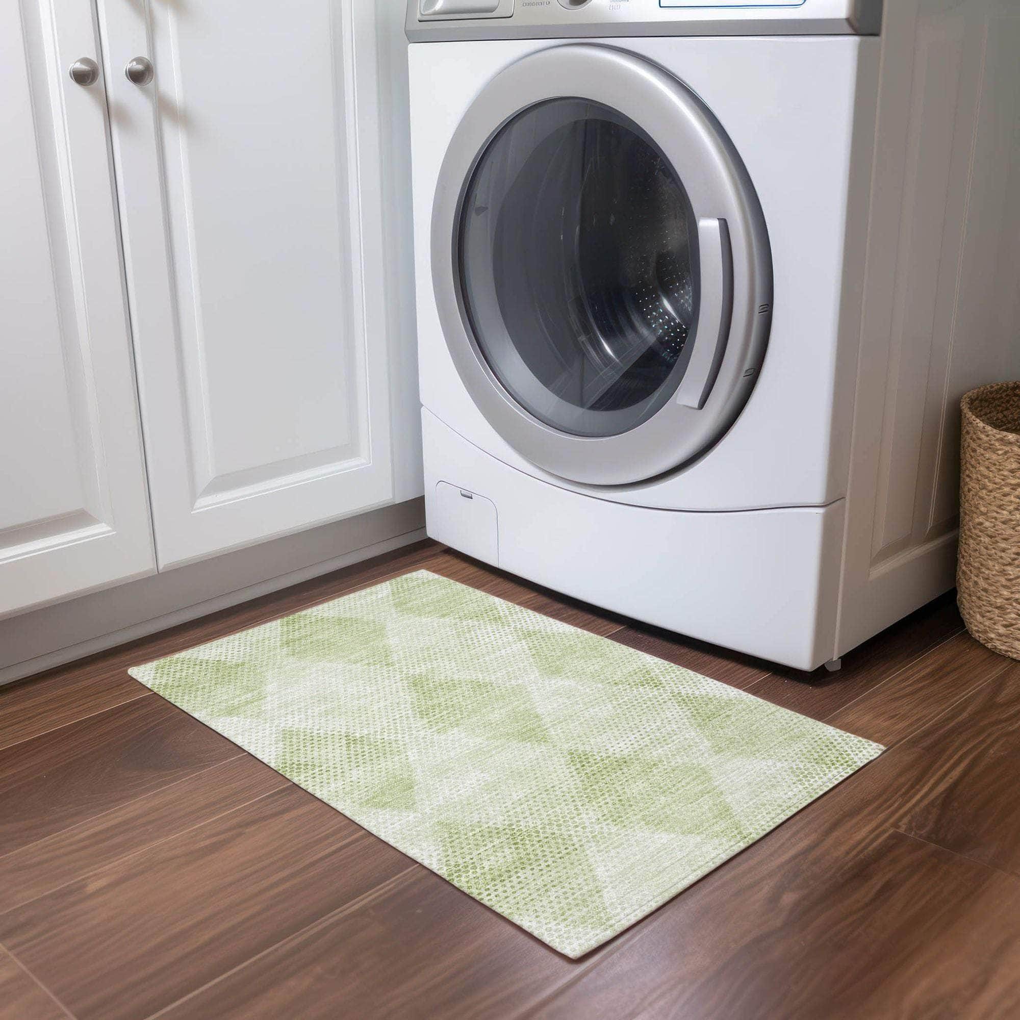 Machine Made ACN539 Mint Green Rugs