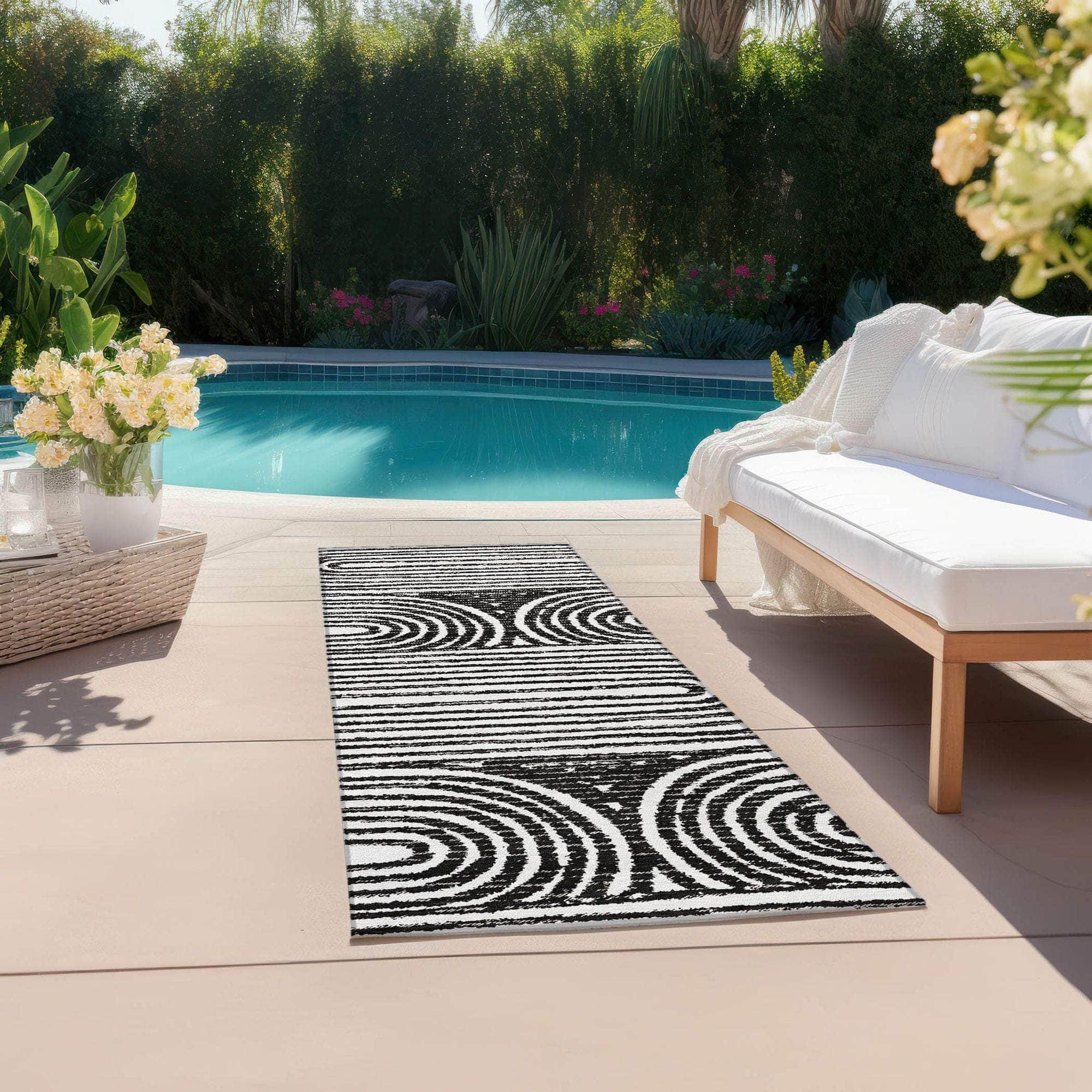 Machine Made ACN540 Black Rugs