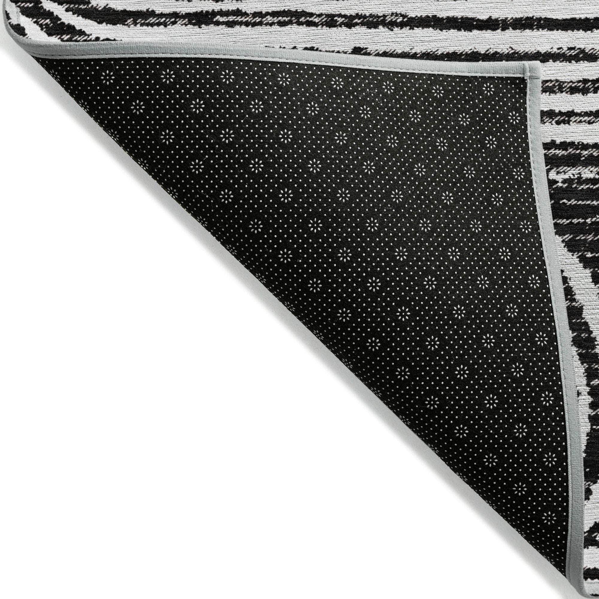 Machine Made ACN540 Black Rugs