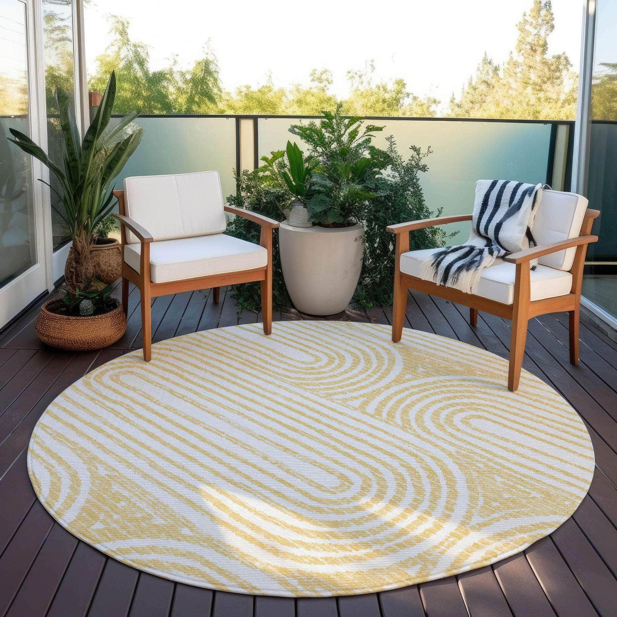 Machine Made ACN540 Gold Rugs