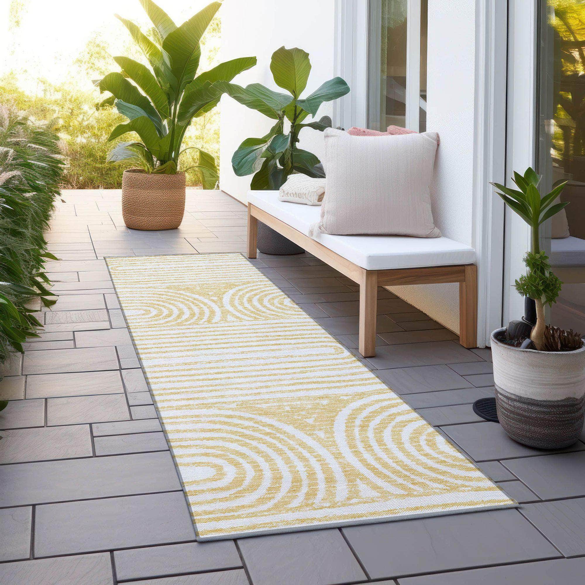 Machine Made ACN540 Gold Rugs