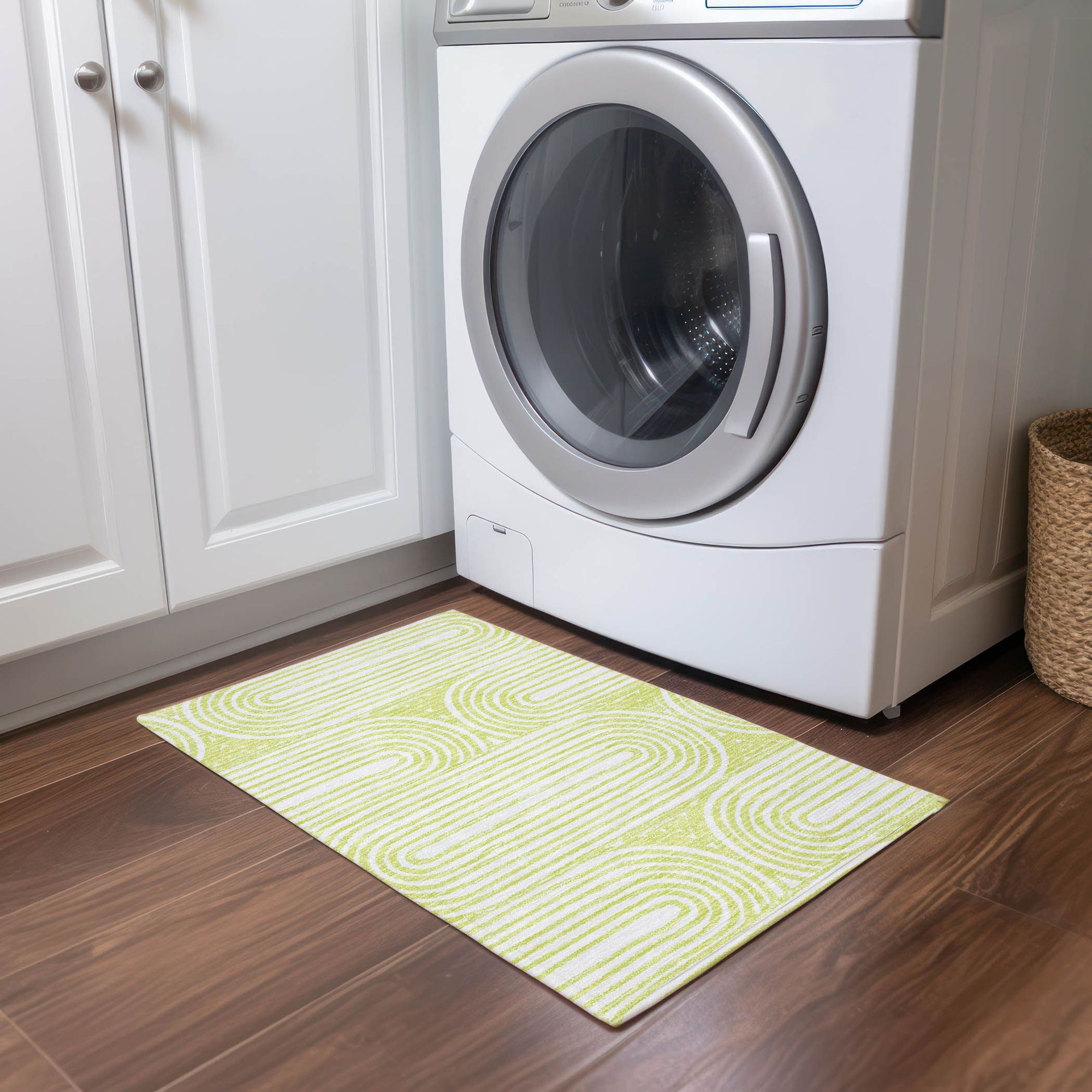Machine Made ACN540 Green Rugs
