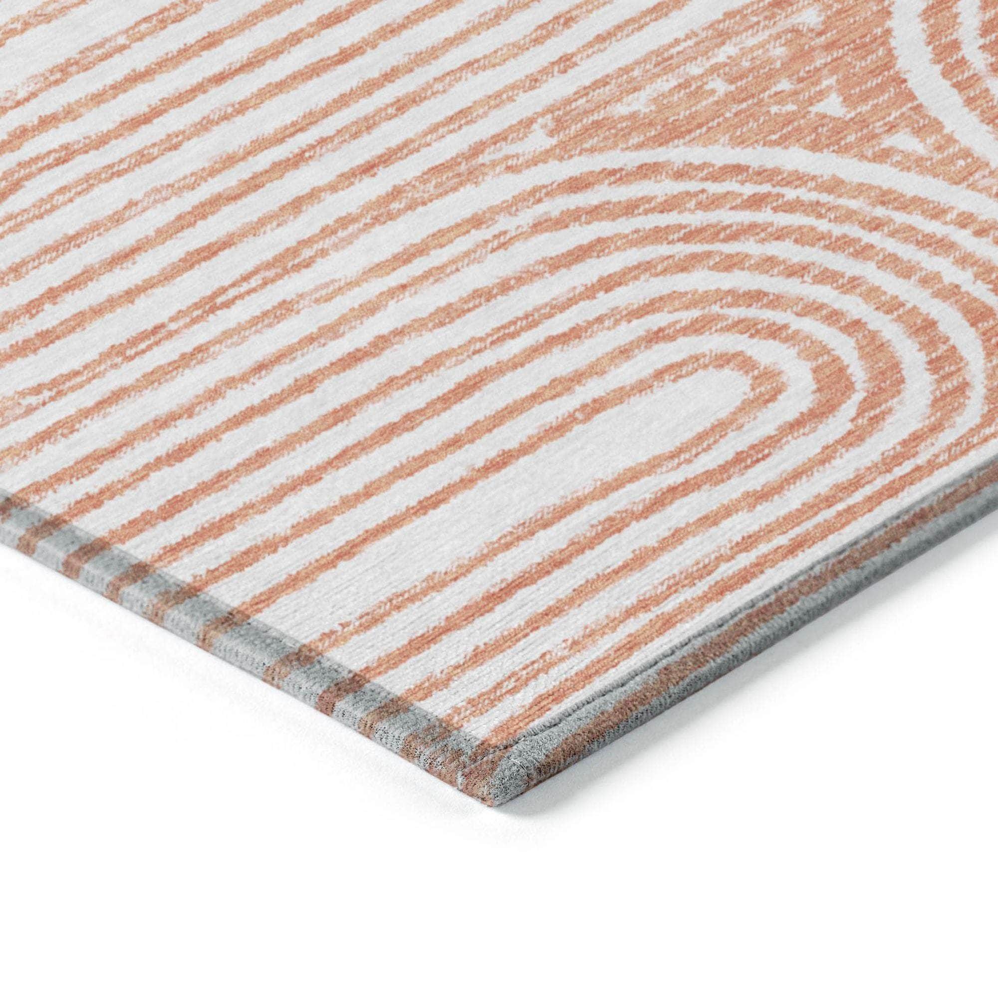 Machine Made ACN540 Salmon Orange Rugs