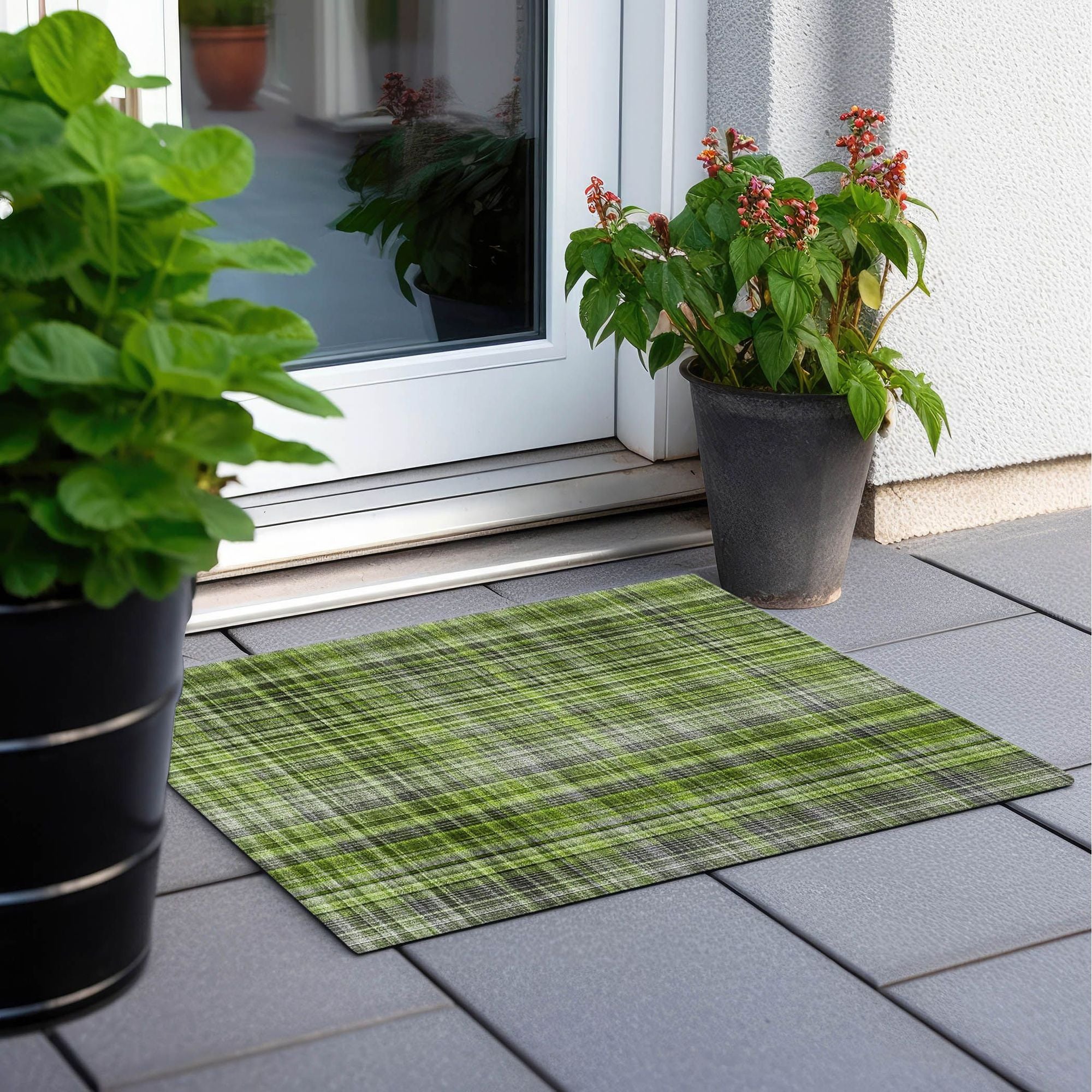 Machine Made ACN541 Green Rugs