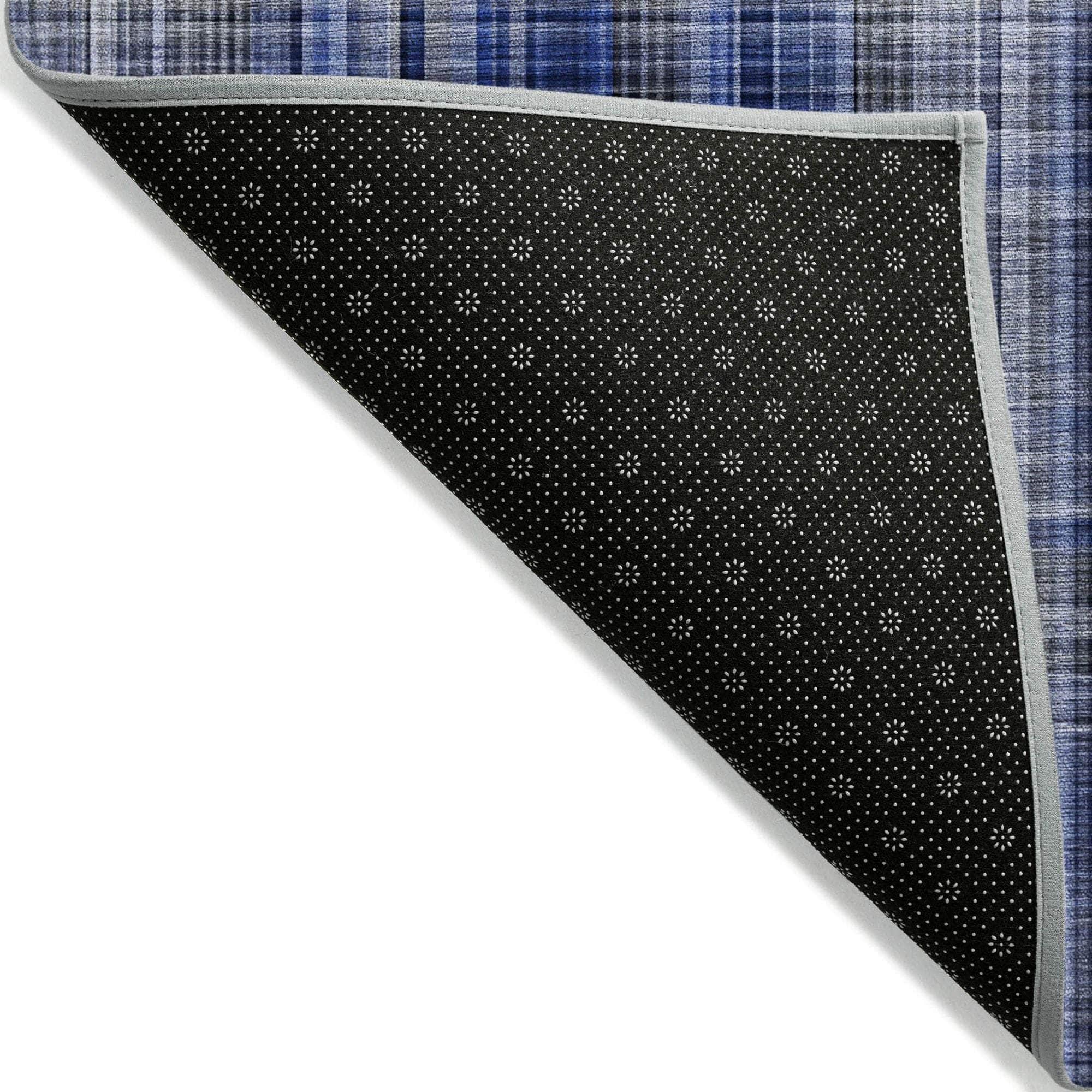 Machine Made ACN541 Navy Blue Rugs