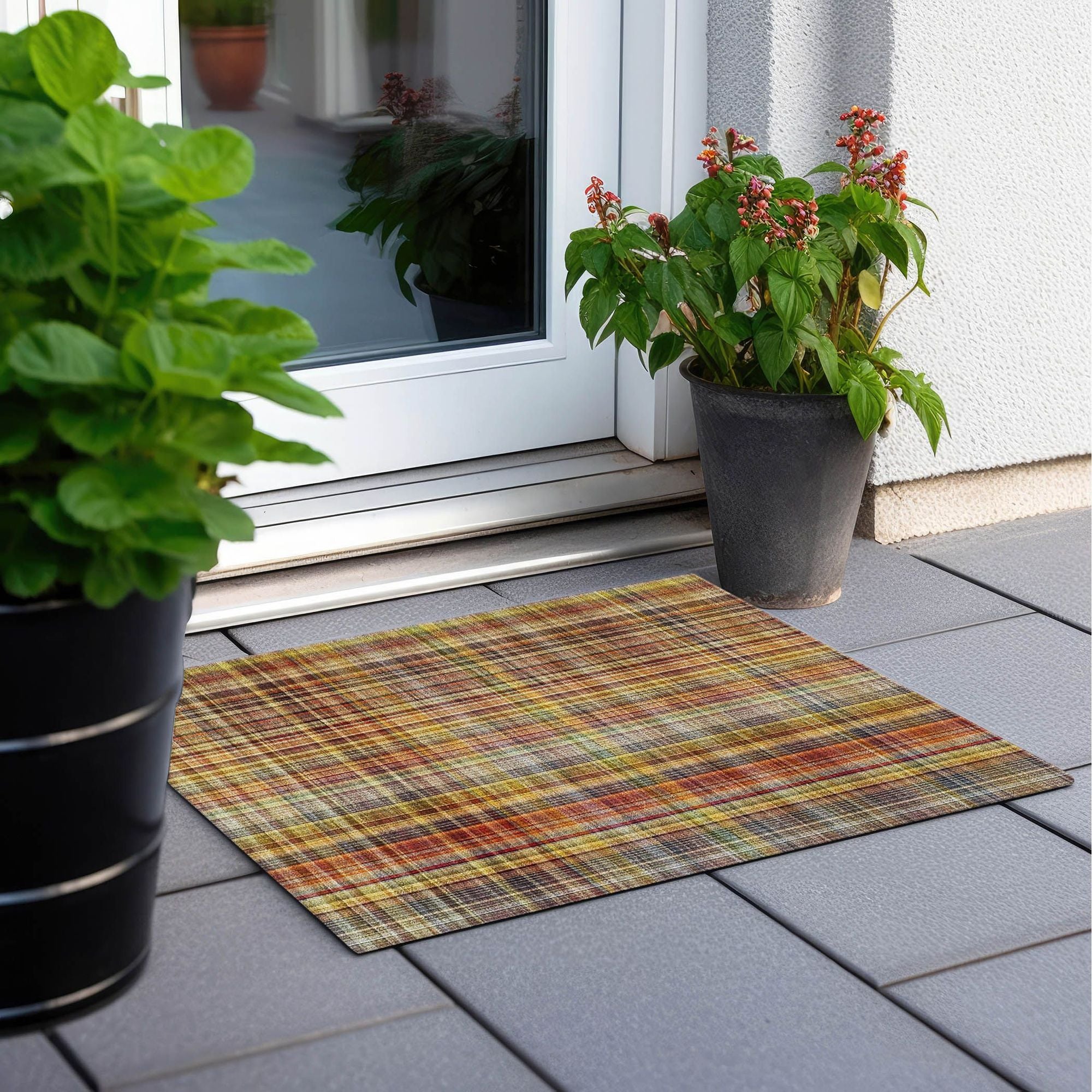 Machine Made ACN541 Paprika Orange Rugs