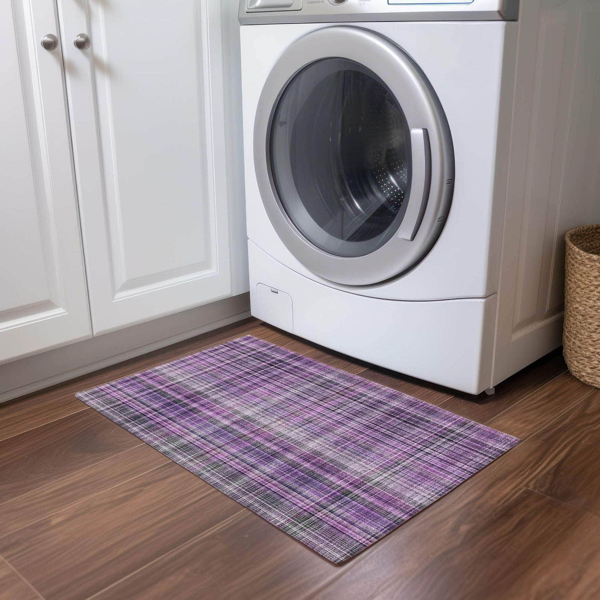 Machine Made ACN541 Purple Rugs
