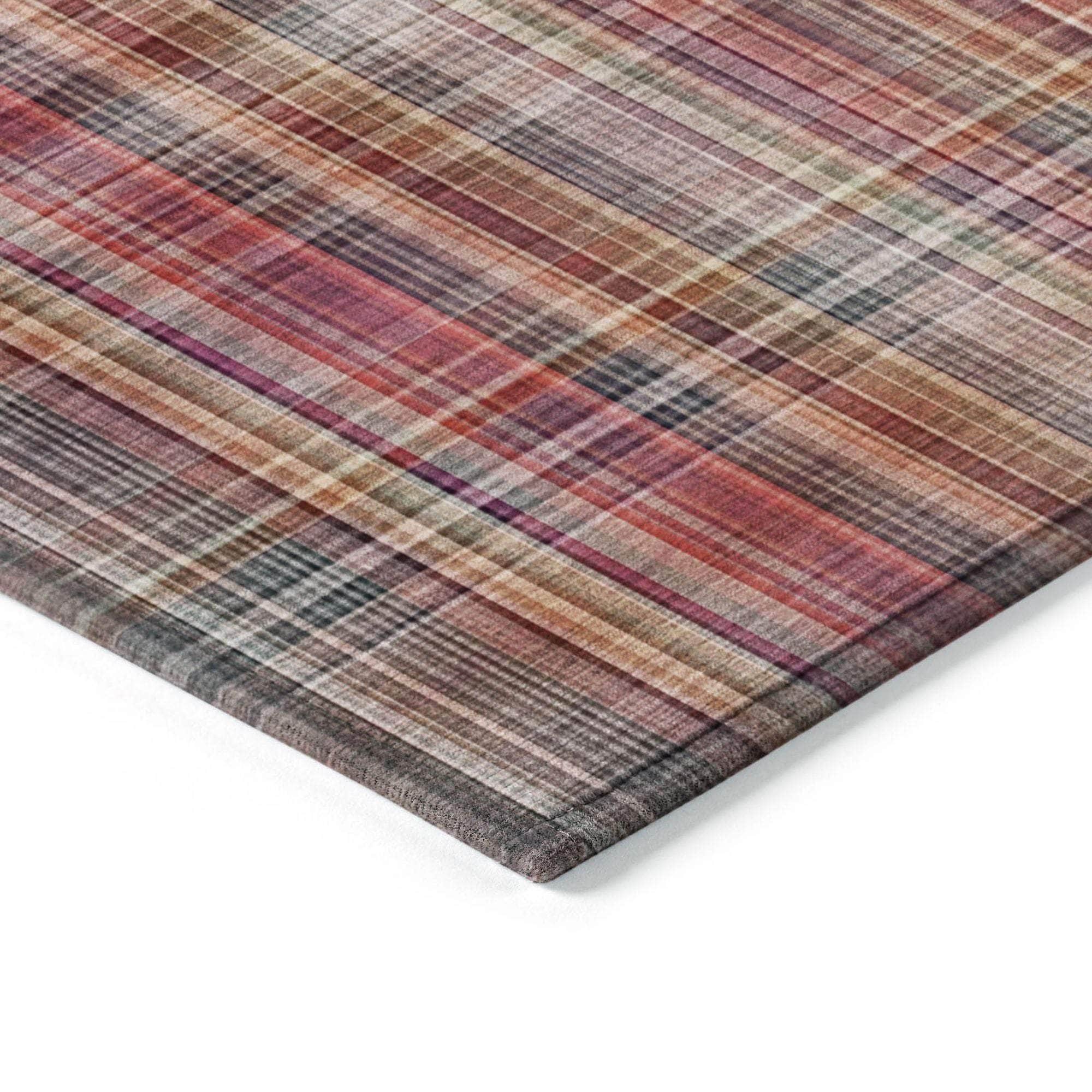 Machine Made ACN541 Red Rugs