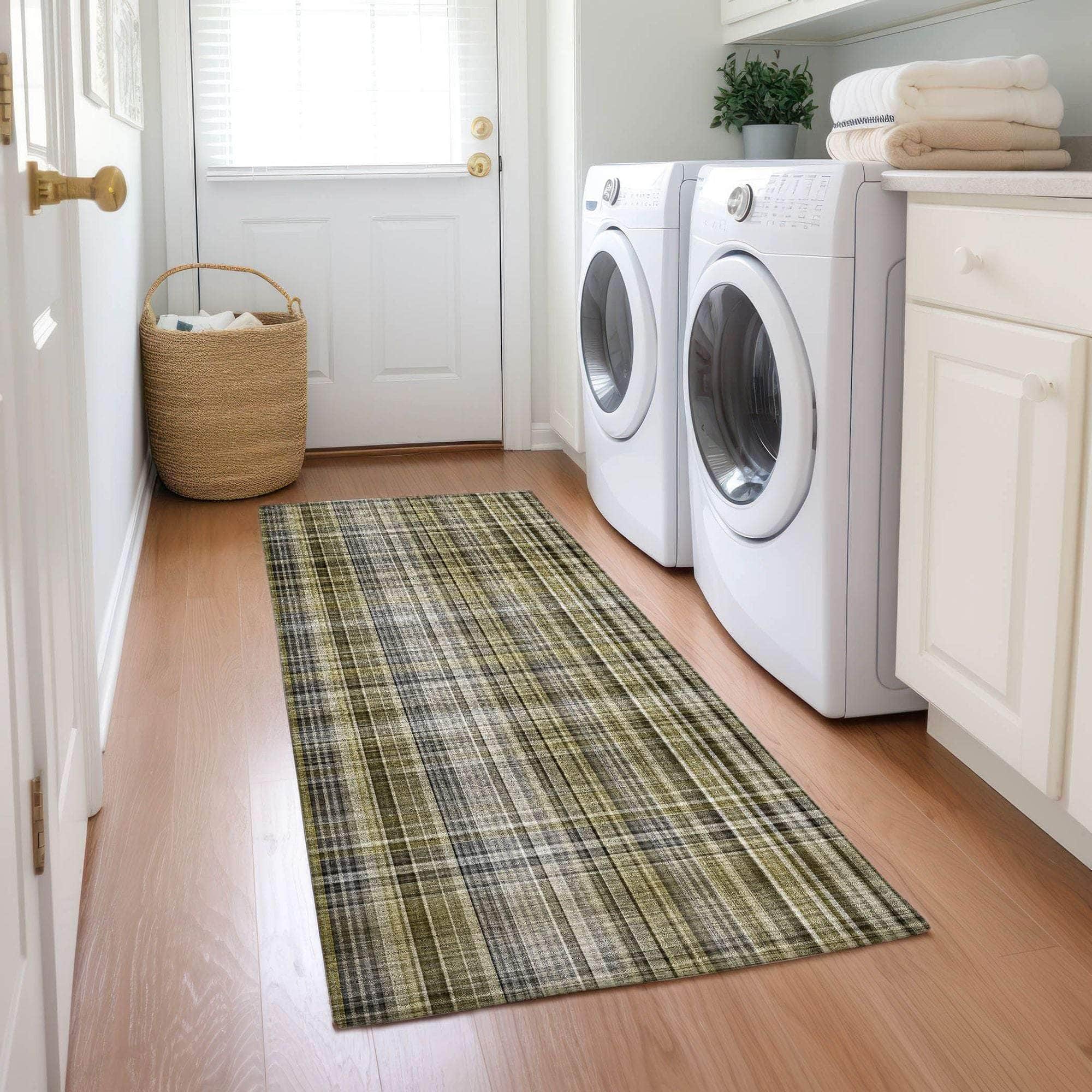 Machine Made ACN541 Taupe Brown Rugs