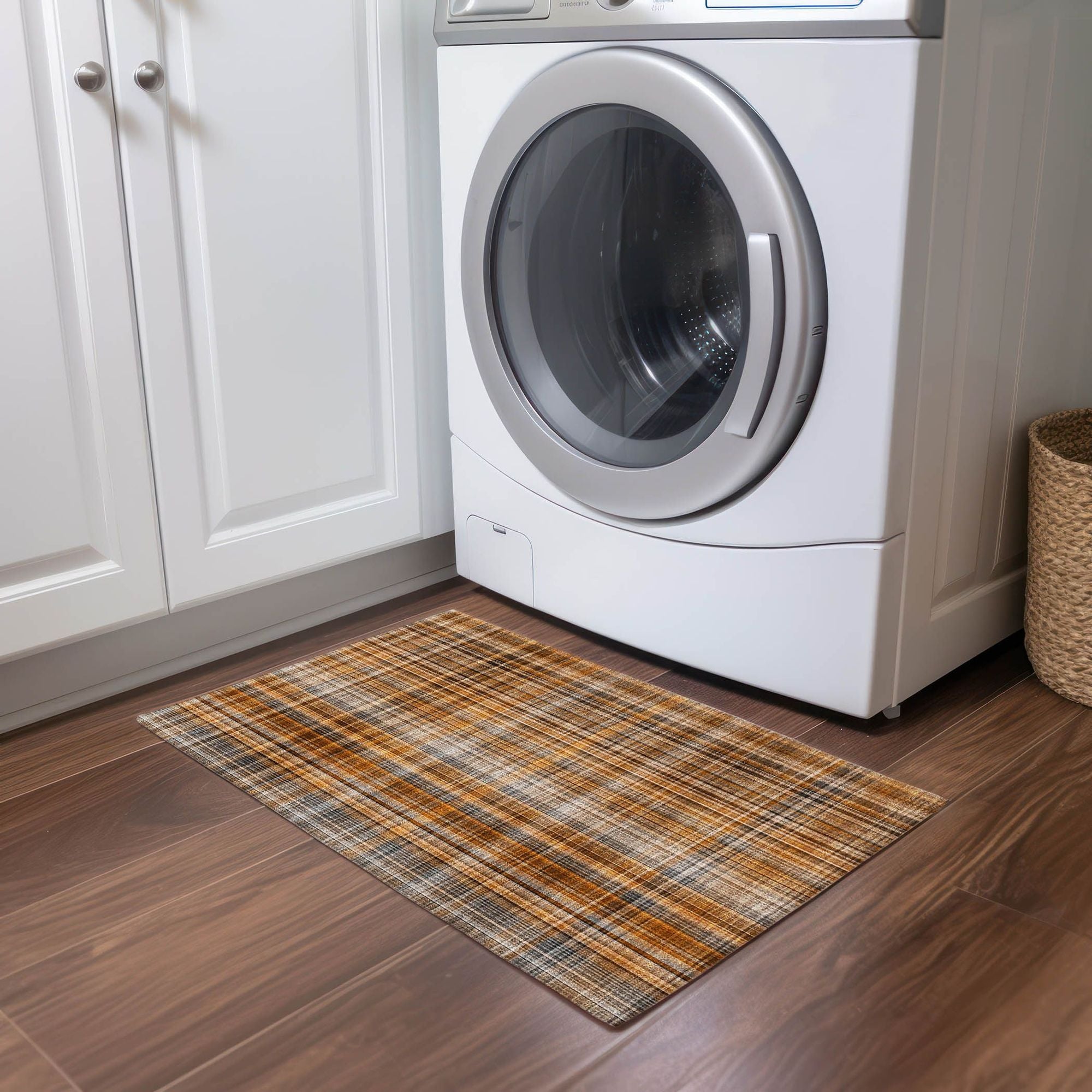 Machine Made ACN541 Terracotta Orange Rugs