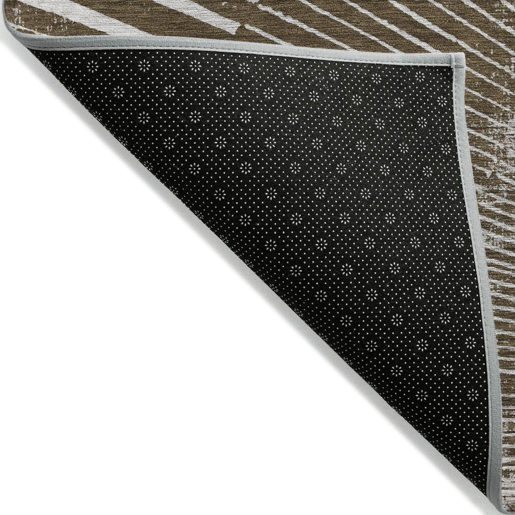 Machine Made ACN542 Chocolate Brown Rugs