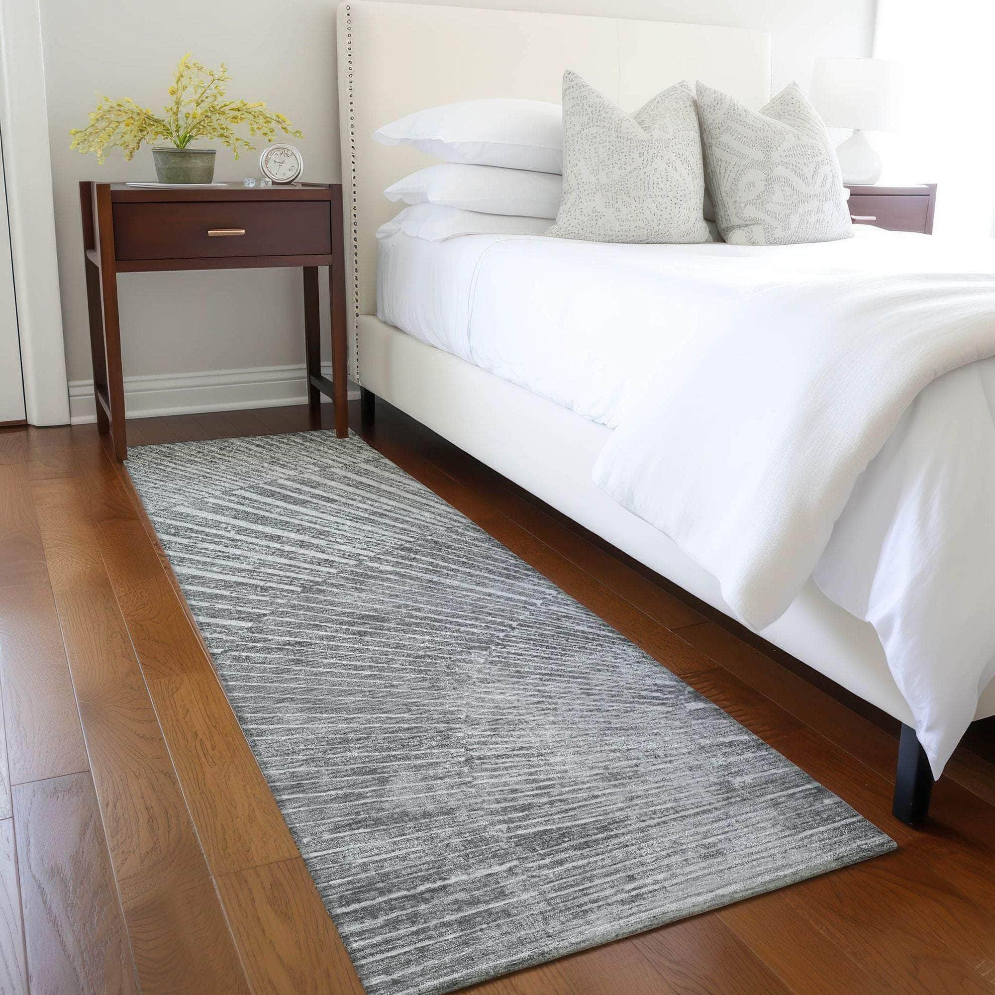 Machine Made ACN542 Gray Rugs