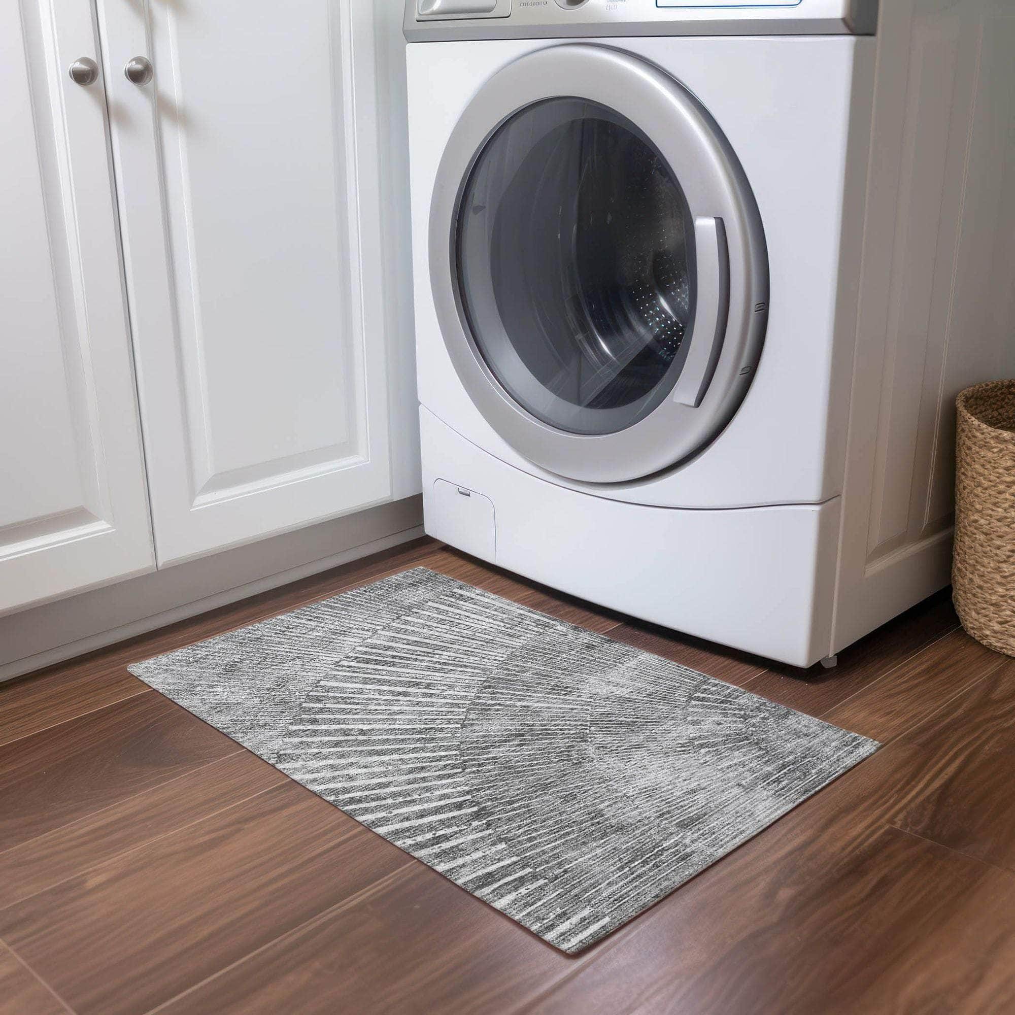 Machine Made ACN542 Gray Rugs