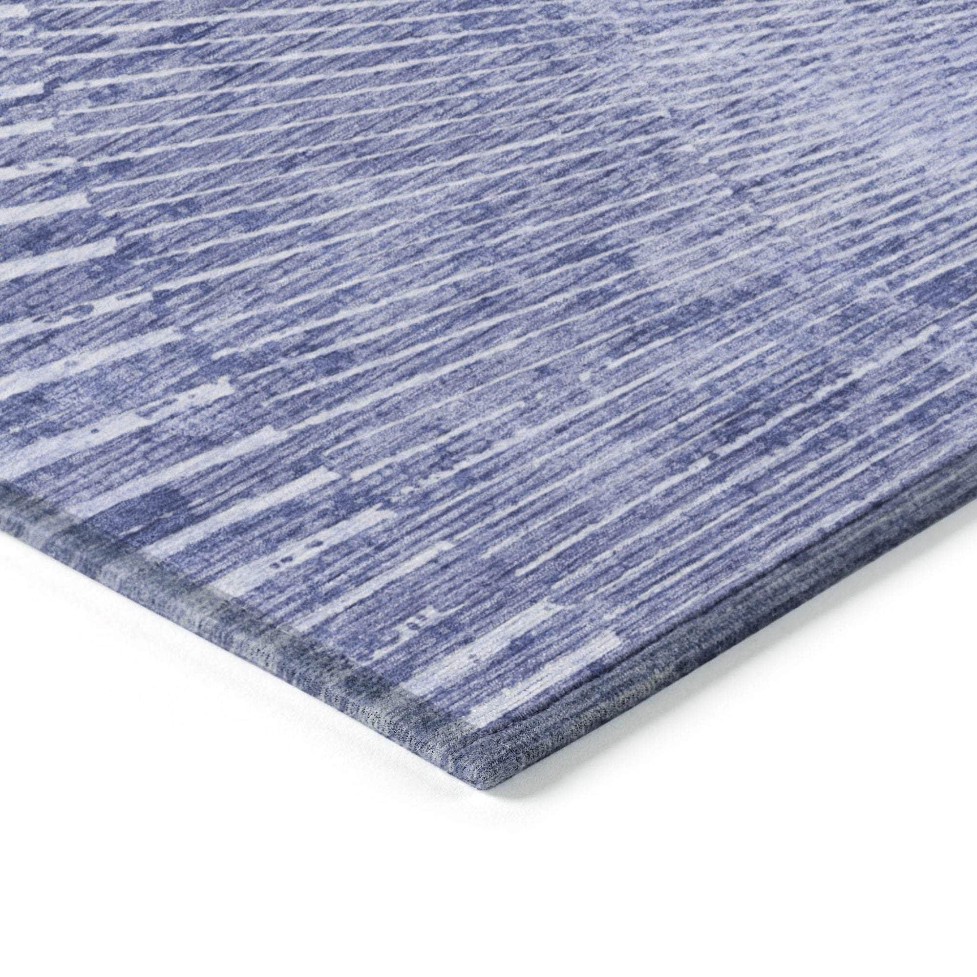 Machine Made ACN542 Navy Blue Rugs