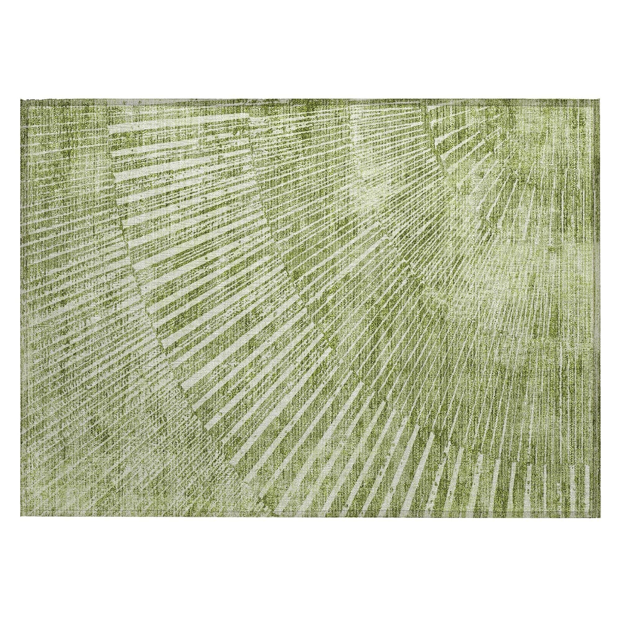 Machine Washable Sage Green Rug - Indoor / Outdoor - Kids / Pet Friendly Organic Print Rug