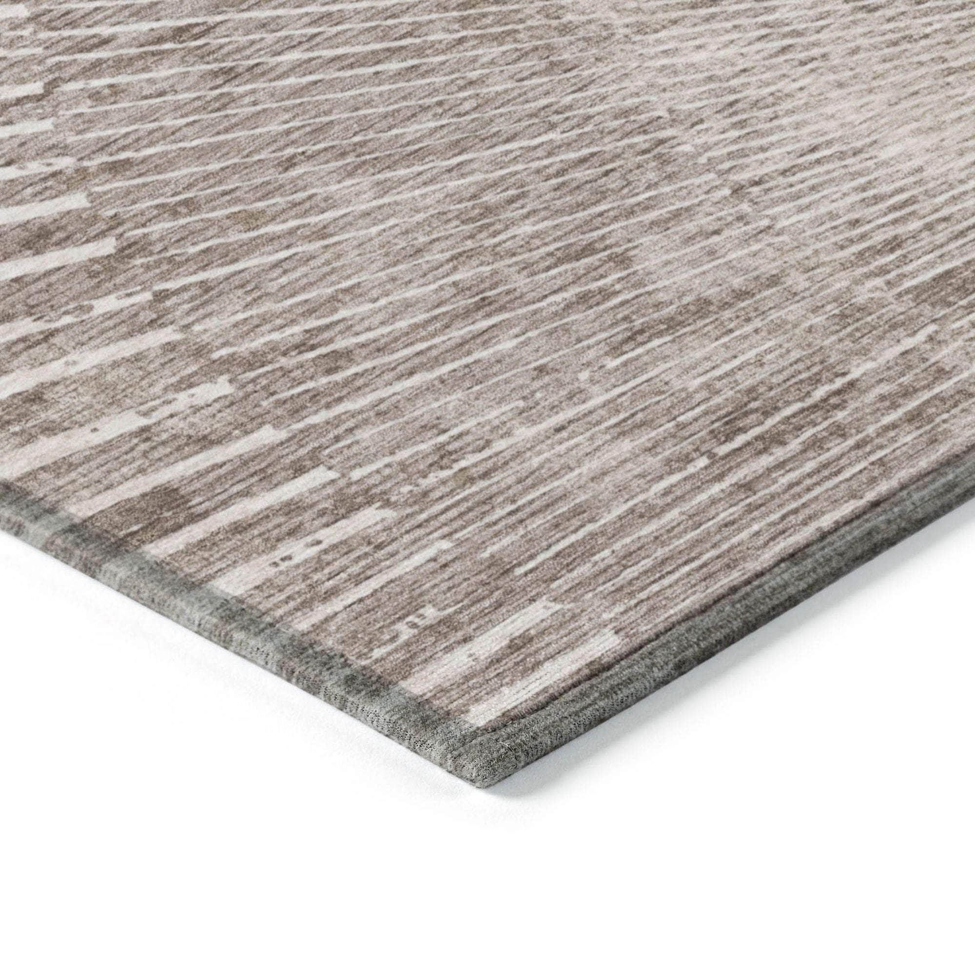Machine Made ACN542 Taupe Brown Rugs
