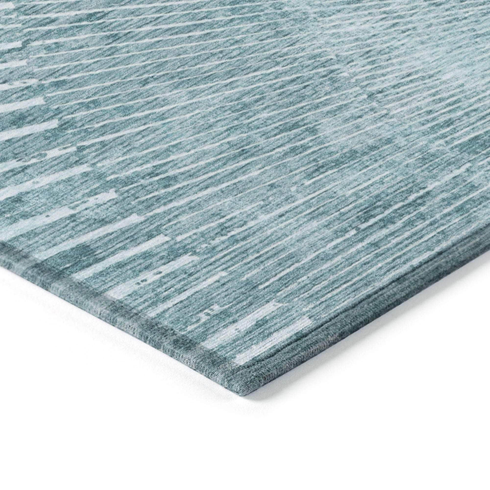 Machine Made ACN542 Teal Rugs