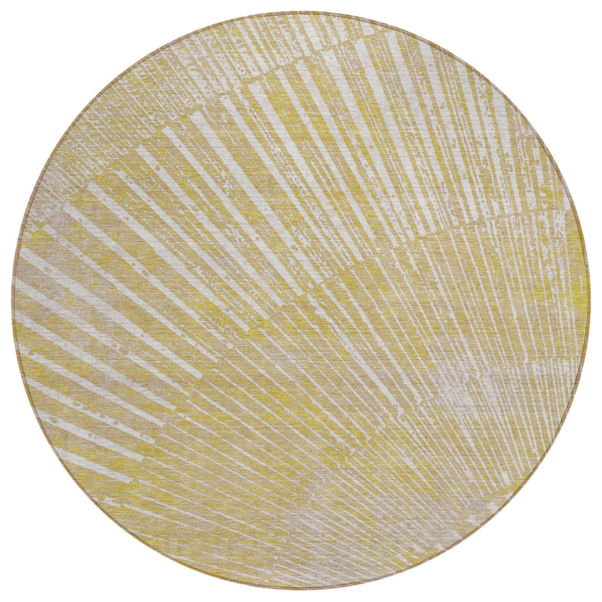 Machine Washable Wheat Gold Rug - Indoor / Outdoor - Kids / Pet Friendly Organic Print Rug