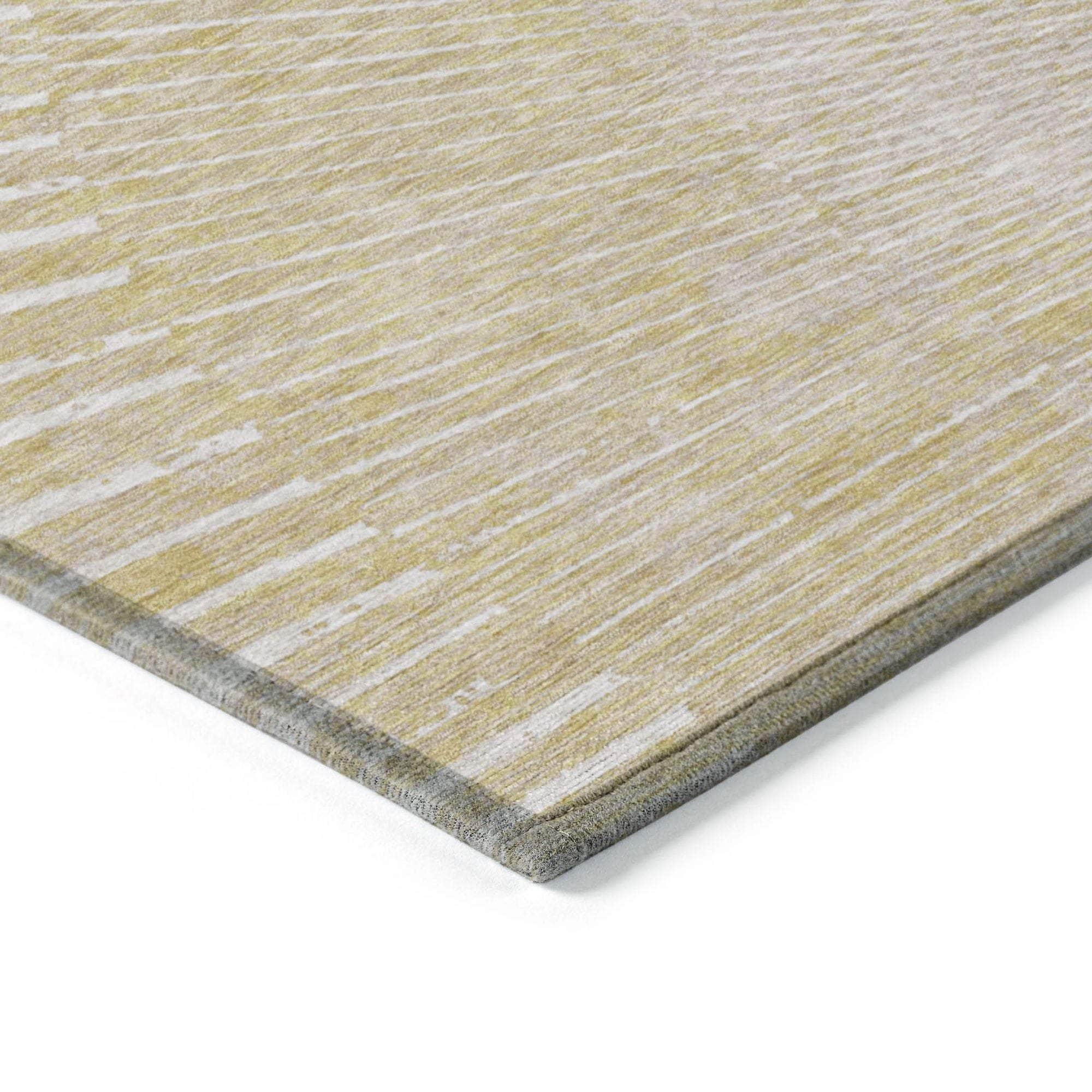 Machine Made ACN542 Wheat Gold Rugs